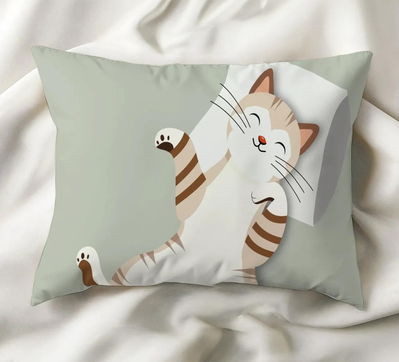 Gatto rilassato con cuscino - Accogliente design animale cuscino da namosh
