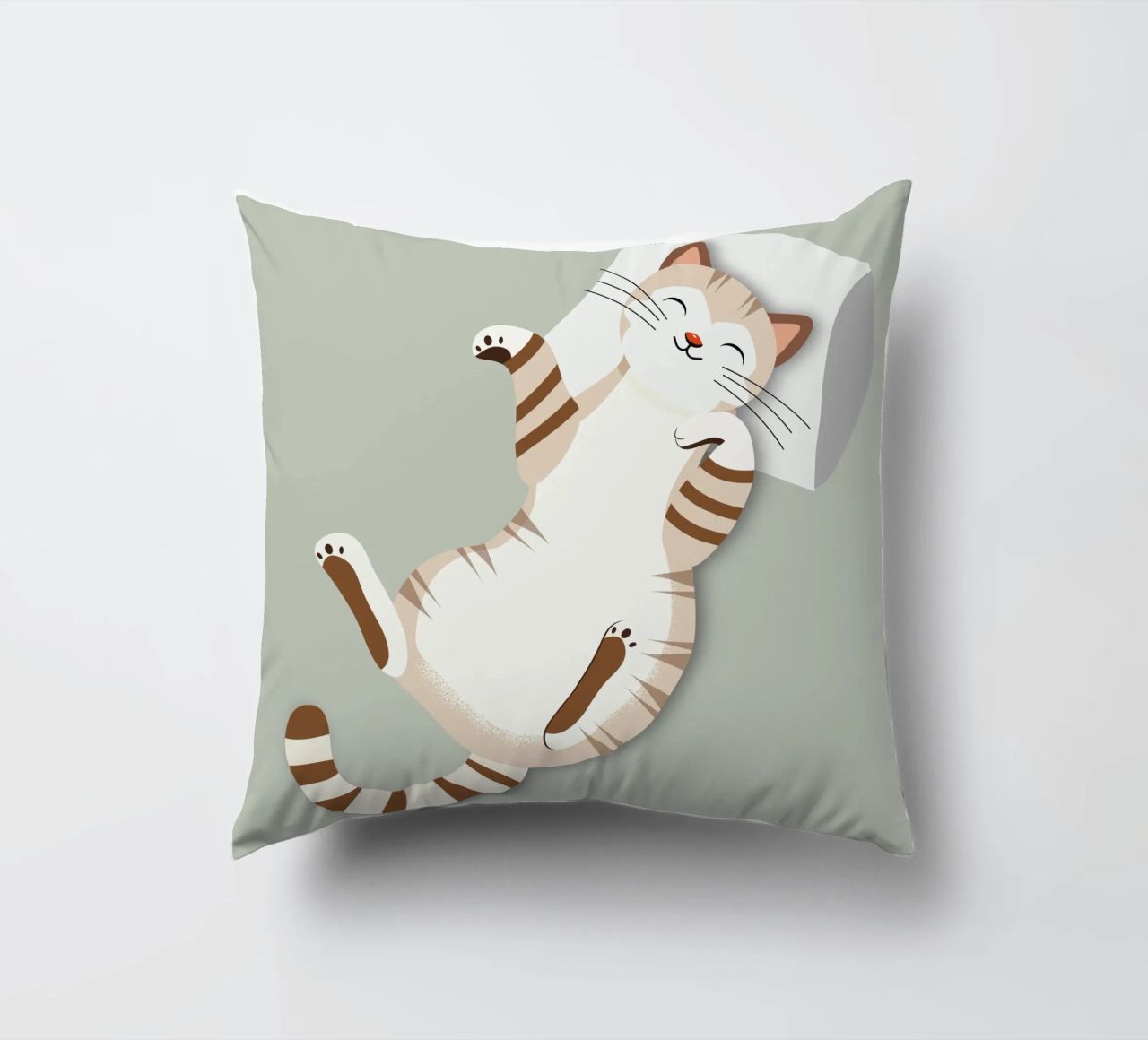 Chat détendu avec coussin - Design animalier confortable coussin de namosh