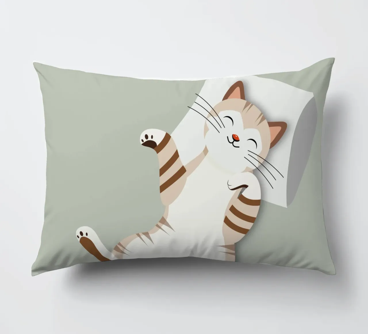 Gatto rilassato con cuscino - Accogliente design animale cuscino da namosh