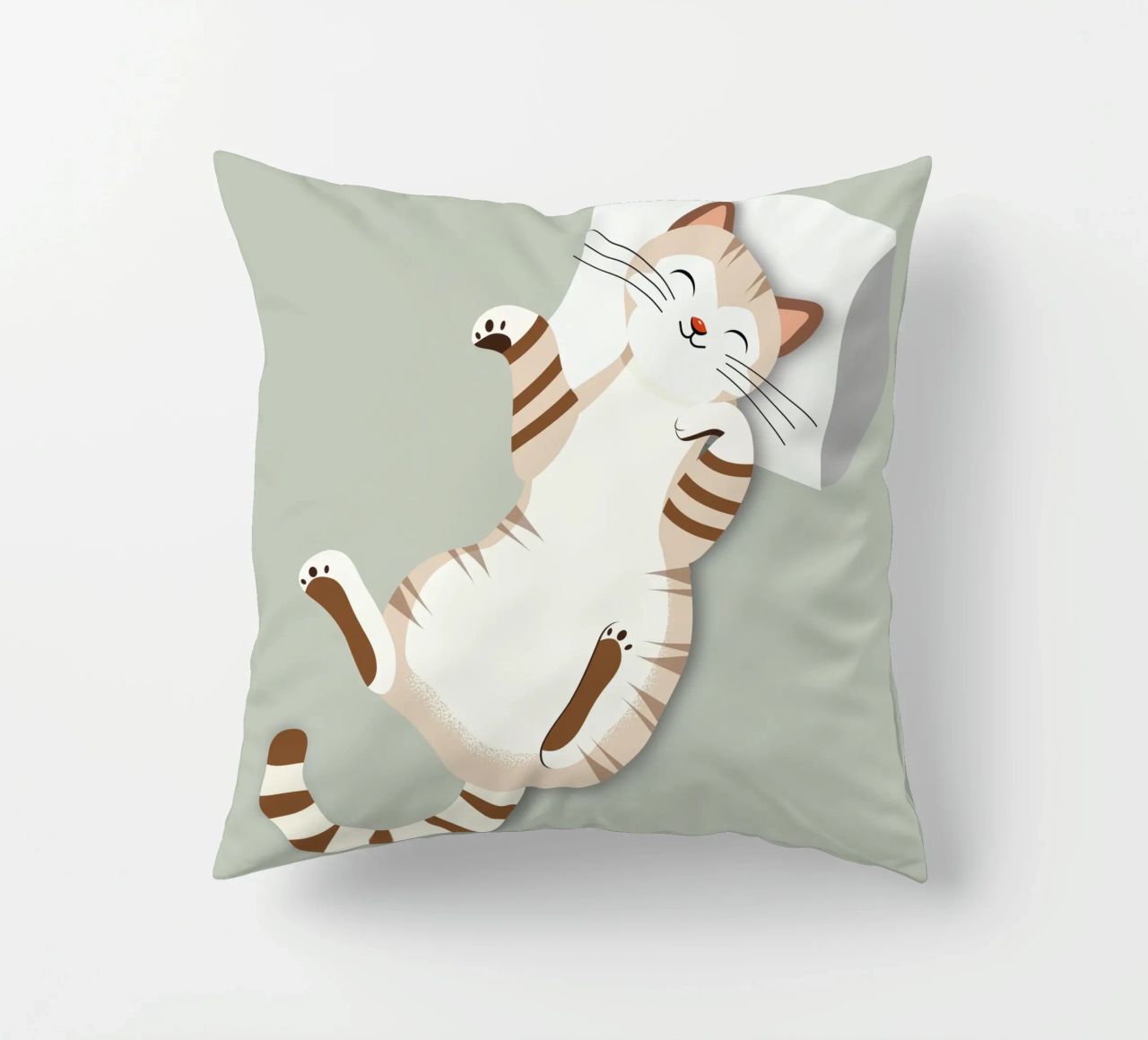 Chat détendu avec coussin - Design animalier confortable coussin de namosh