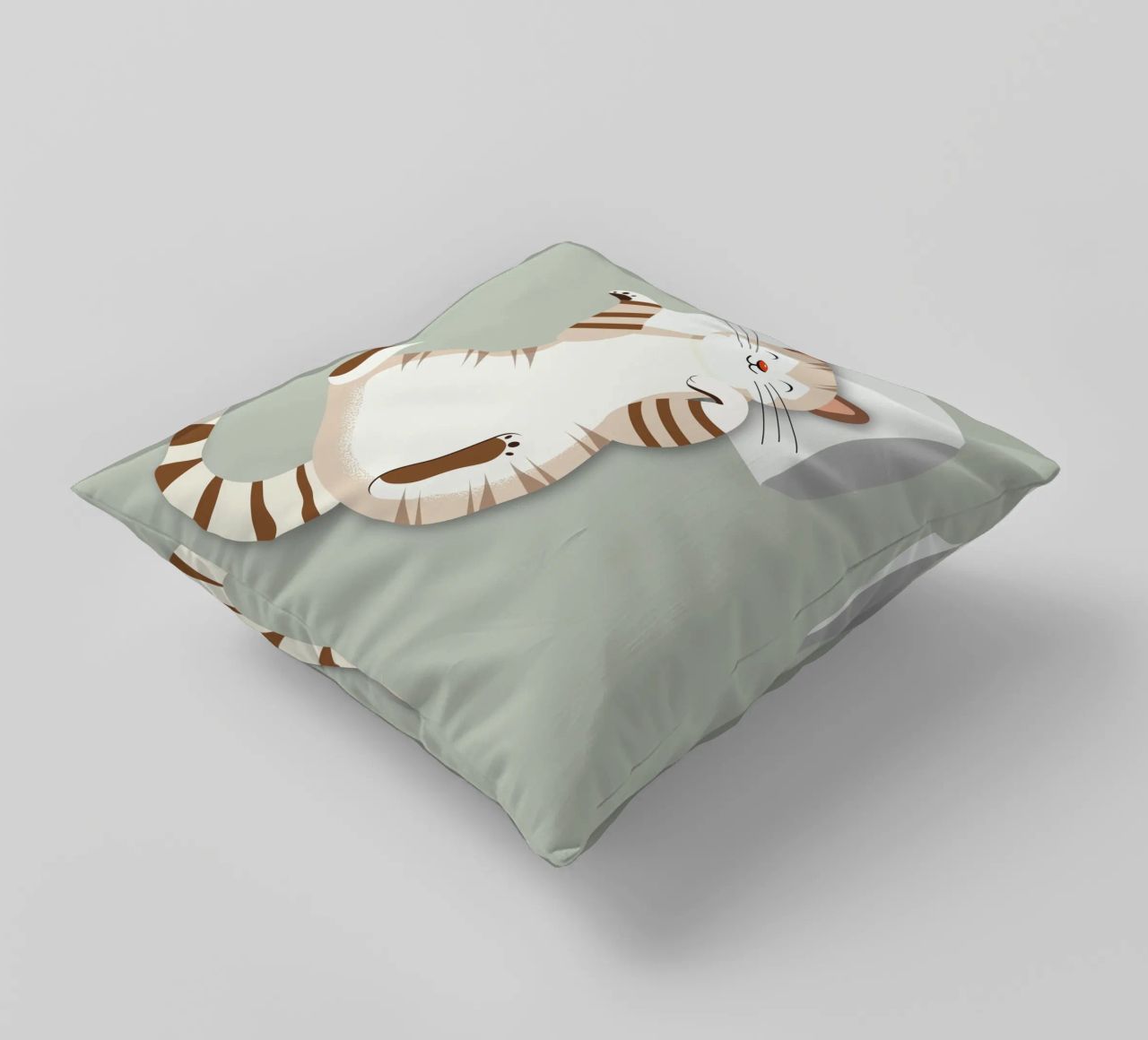 Chat détendu avec coussin - Design animalier confortable coussin de namosh