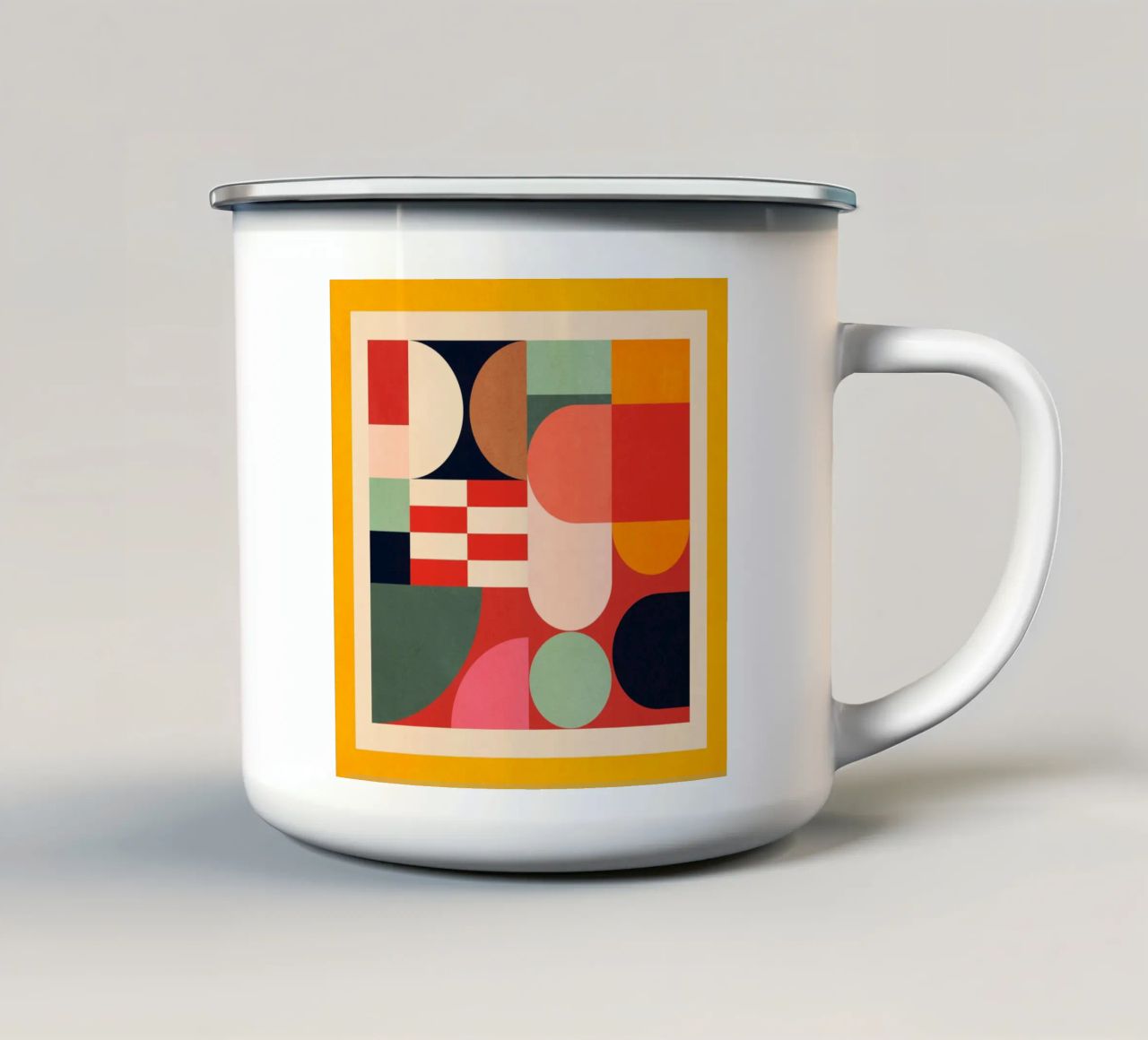 Forme geometriche astratte 193 tazza in smalto da Gaite