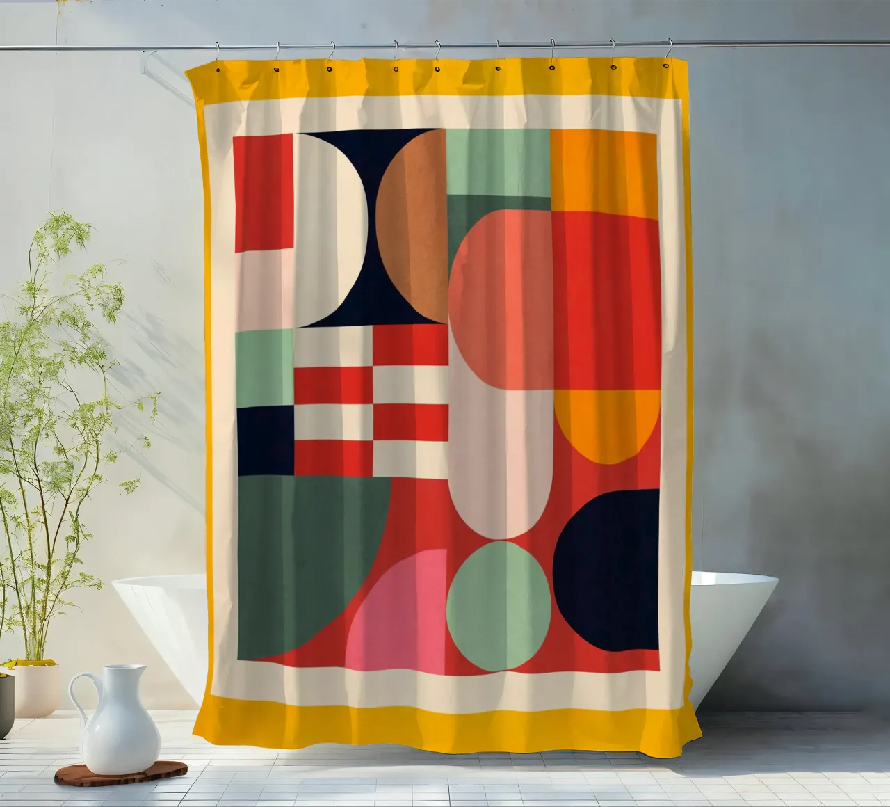 Abstract Geometric Shapes 193 shower curtain by Gaite