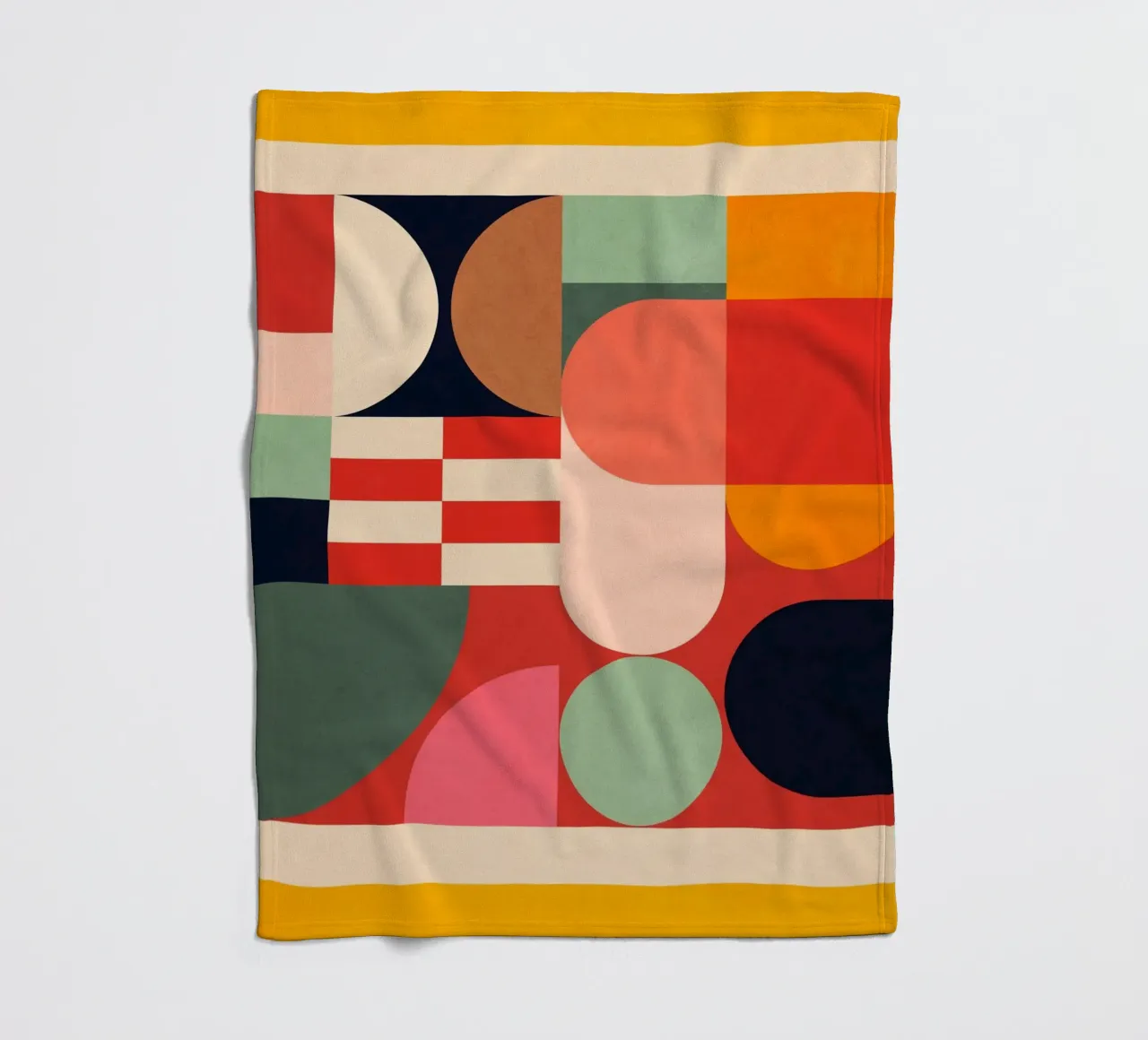 Abstract Geometric Shapes 193 fleece blanket by Gaite