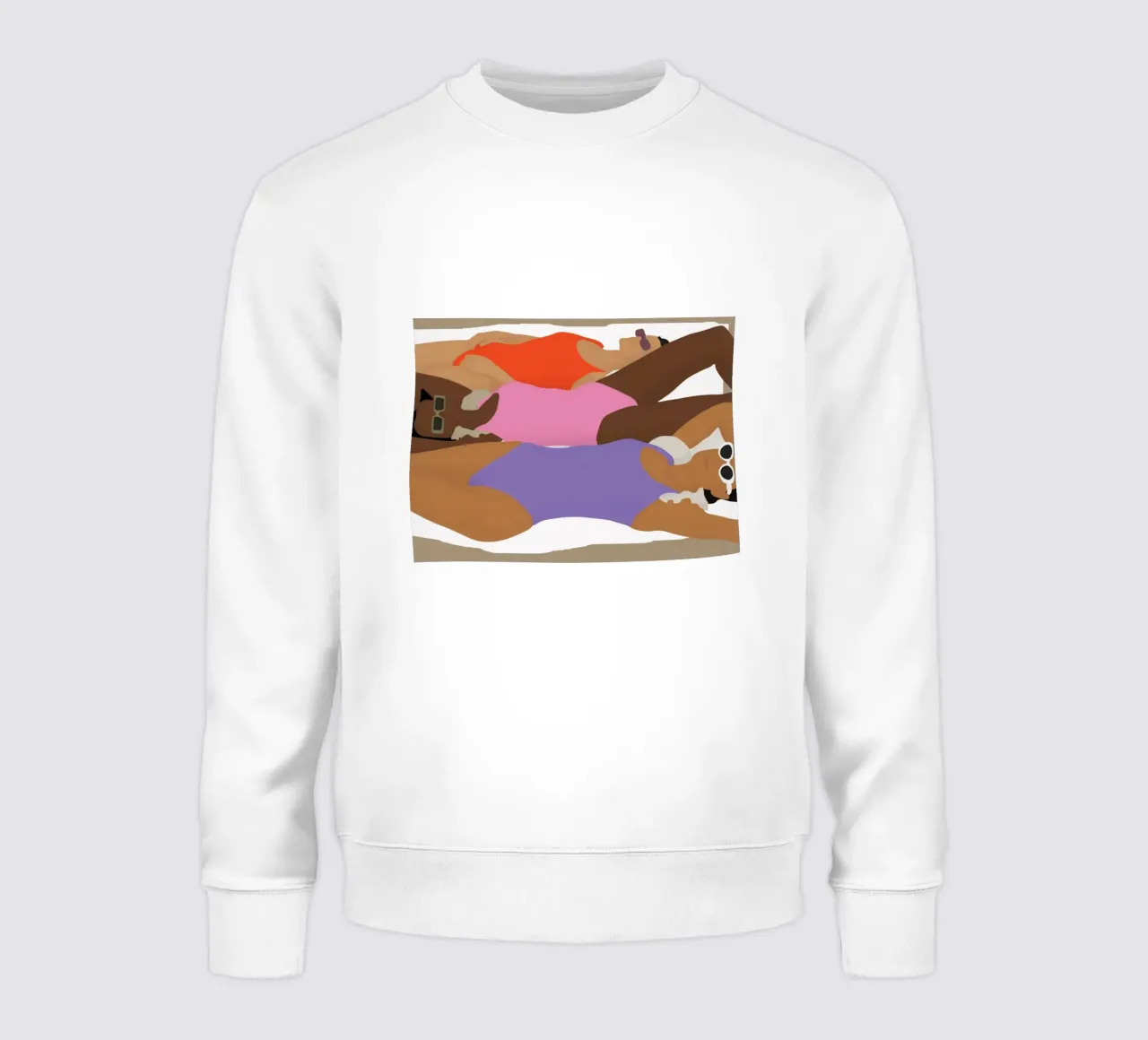Mädchen am Strand Sweatshirt von Urban Art Draw