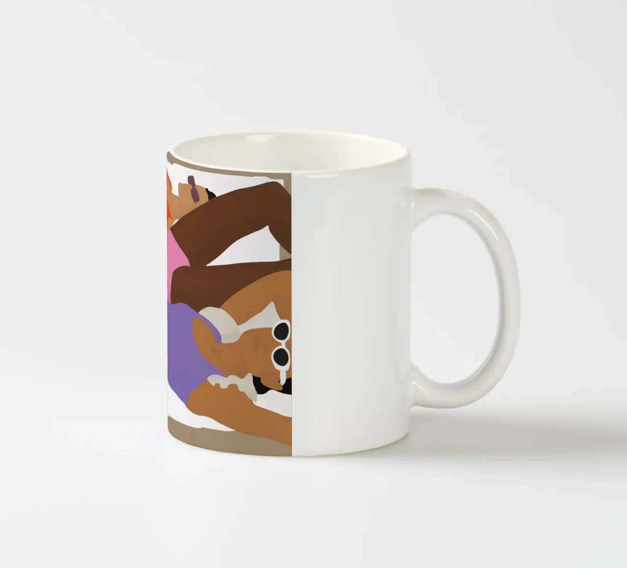 Mädchen am Strand Keramik Tasse von Urban Art Draw