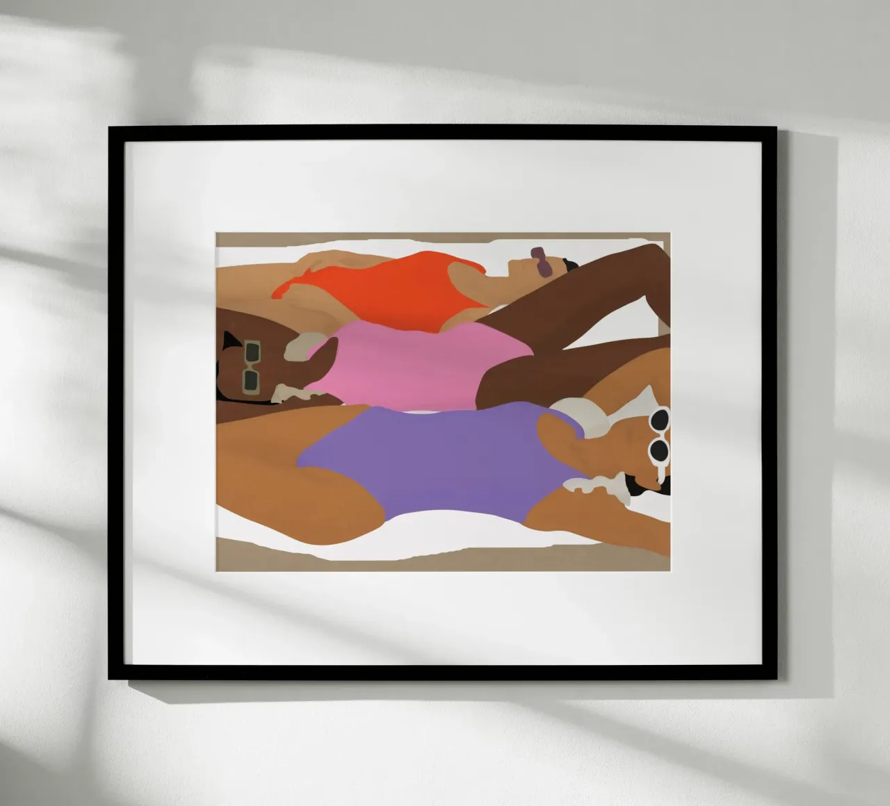 Ragazze sulla spiaggia poster da Urban Art Draw