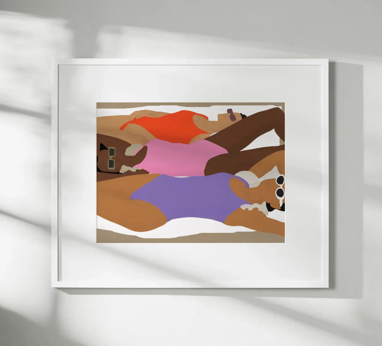 Ragazze sulla spiaggia poster da Urban Art Draw