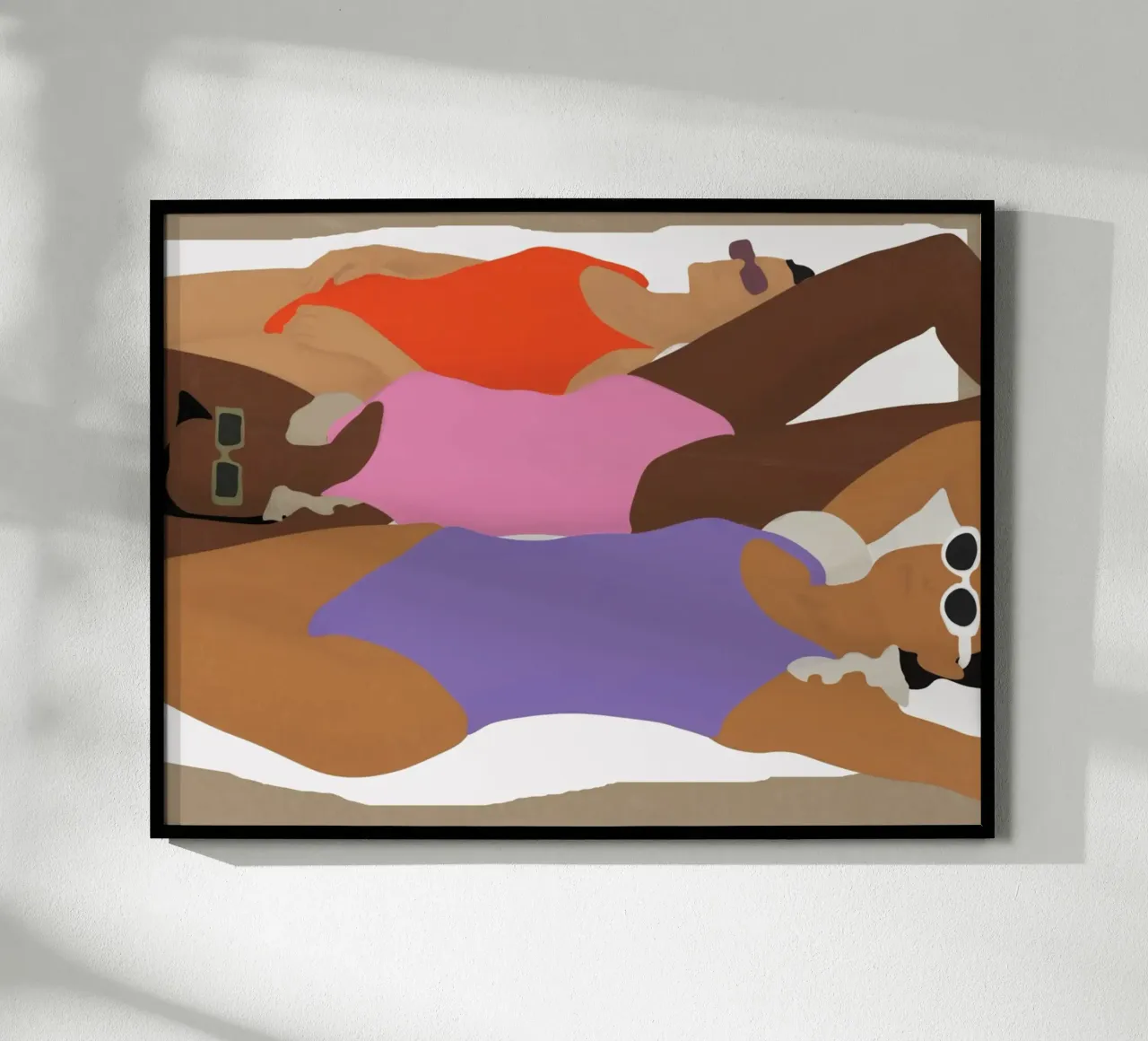 Ragazze sulla spiaggia poster da Urban Art Draw