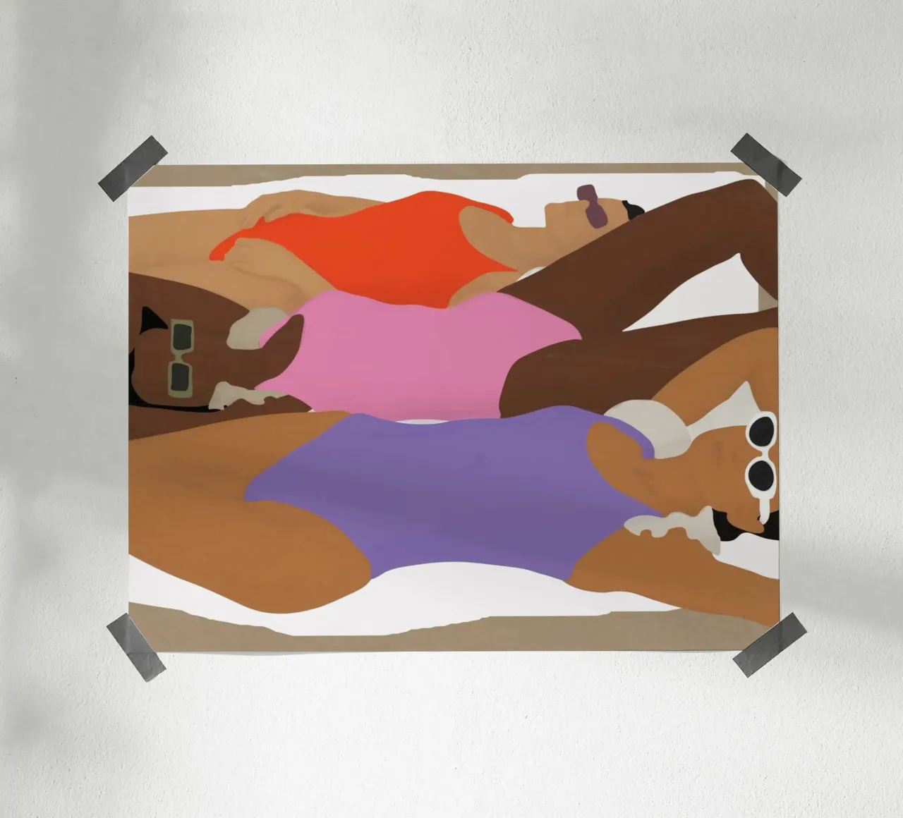 Ragazze sulla spiaggia poster da Urban Art Draw