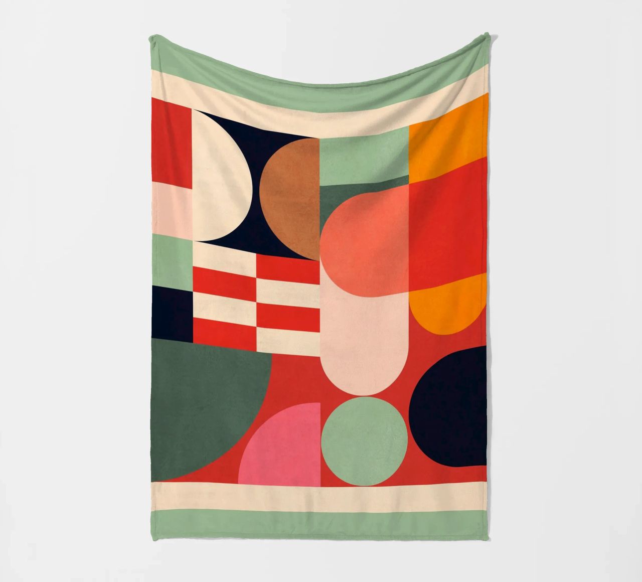 Abstract Geometric Shapes 194 fleece blanket by Gaite