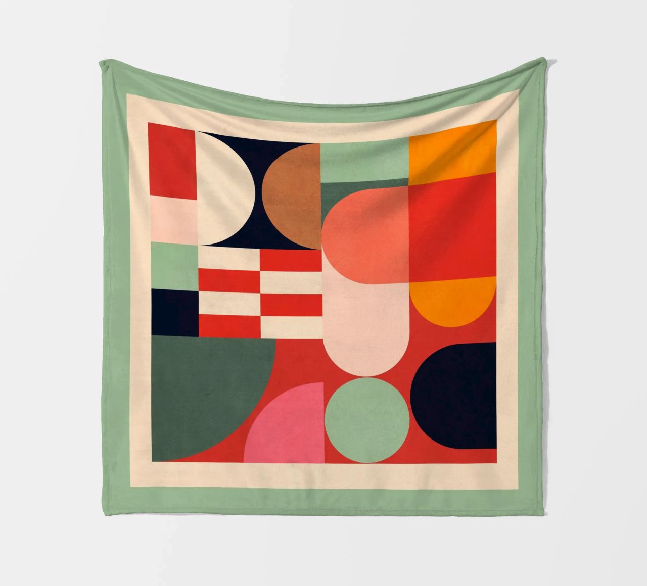 Abstract Geometric Shapes 194 fleece blanket by Gaite