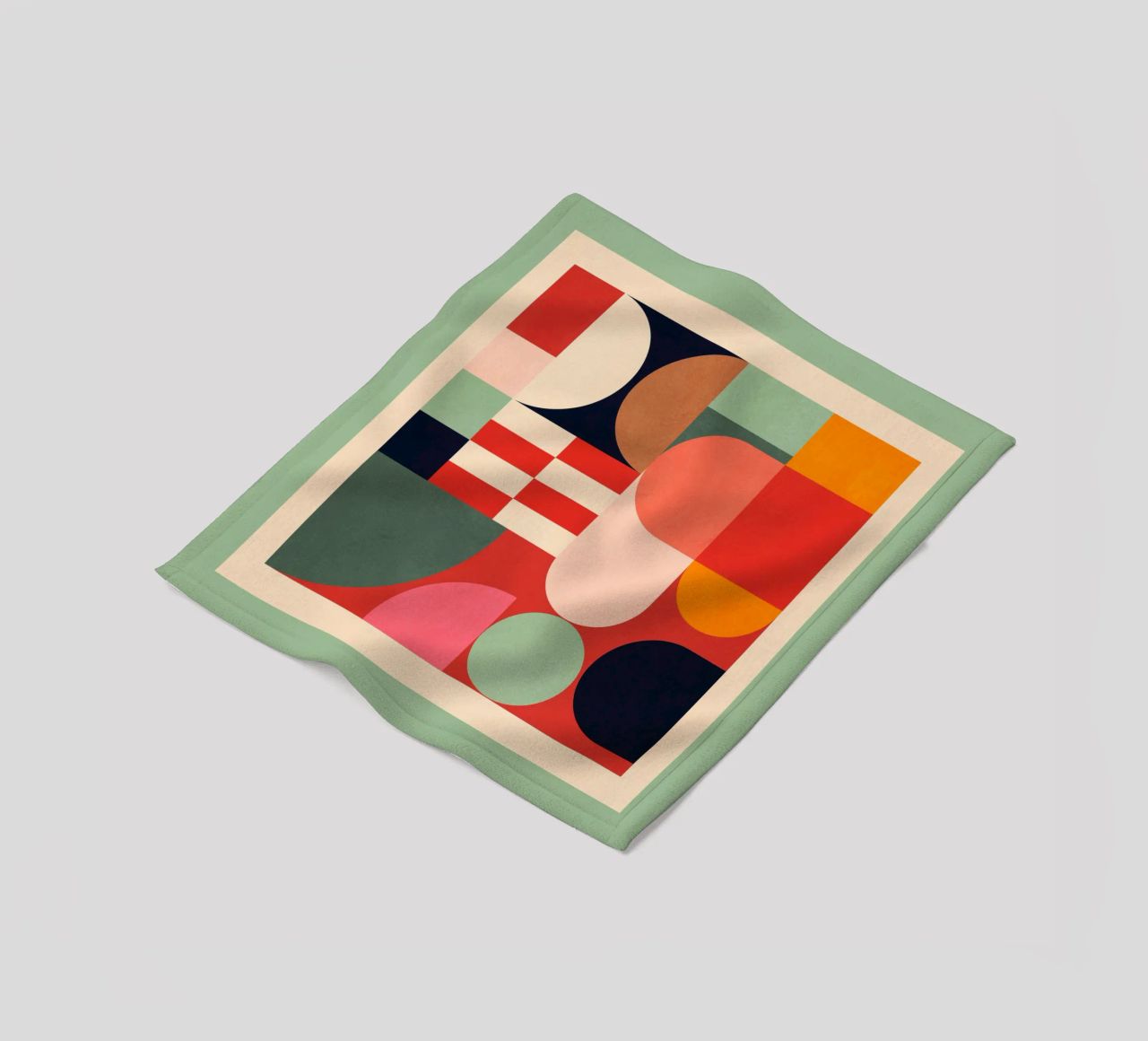Abstract Geometric Shapes 194 fleece blanket by Gaite