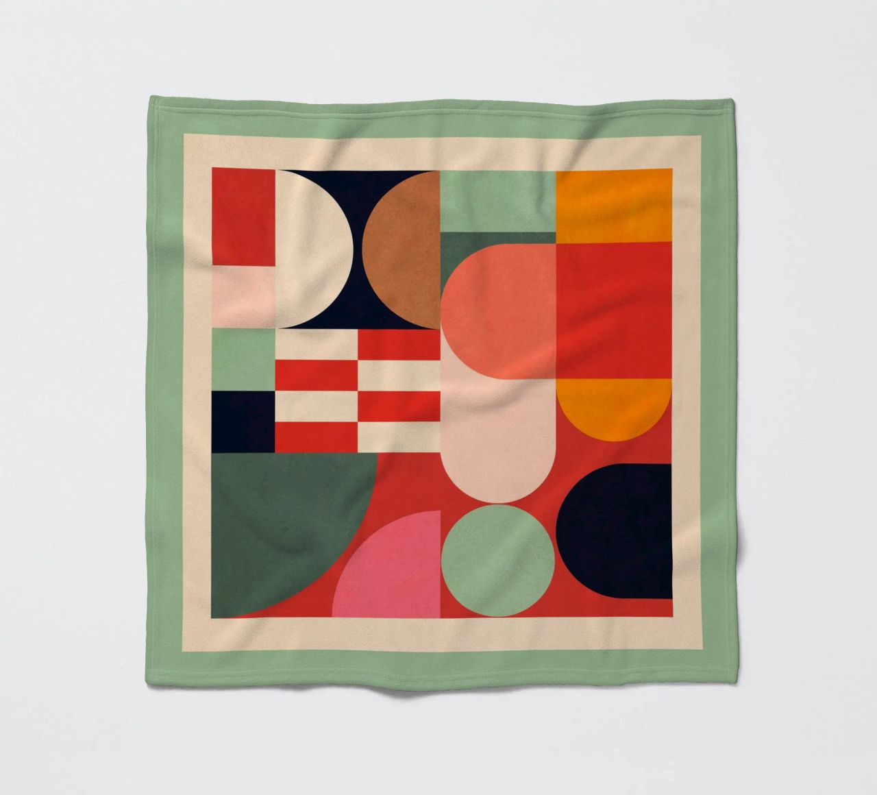 Abstract Geometric Shapes 194 fleece blanket by Gaite