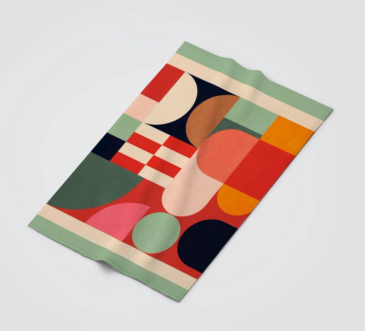 Abstract Geometric Shapes 194 fleece blanket by Gaite