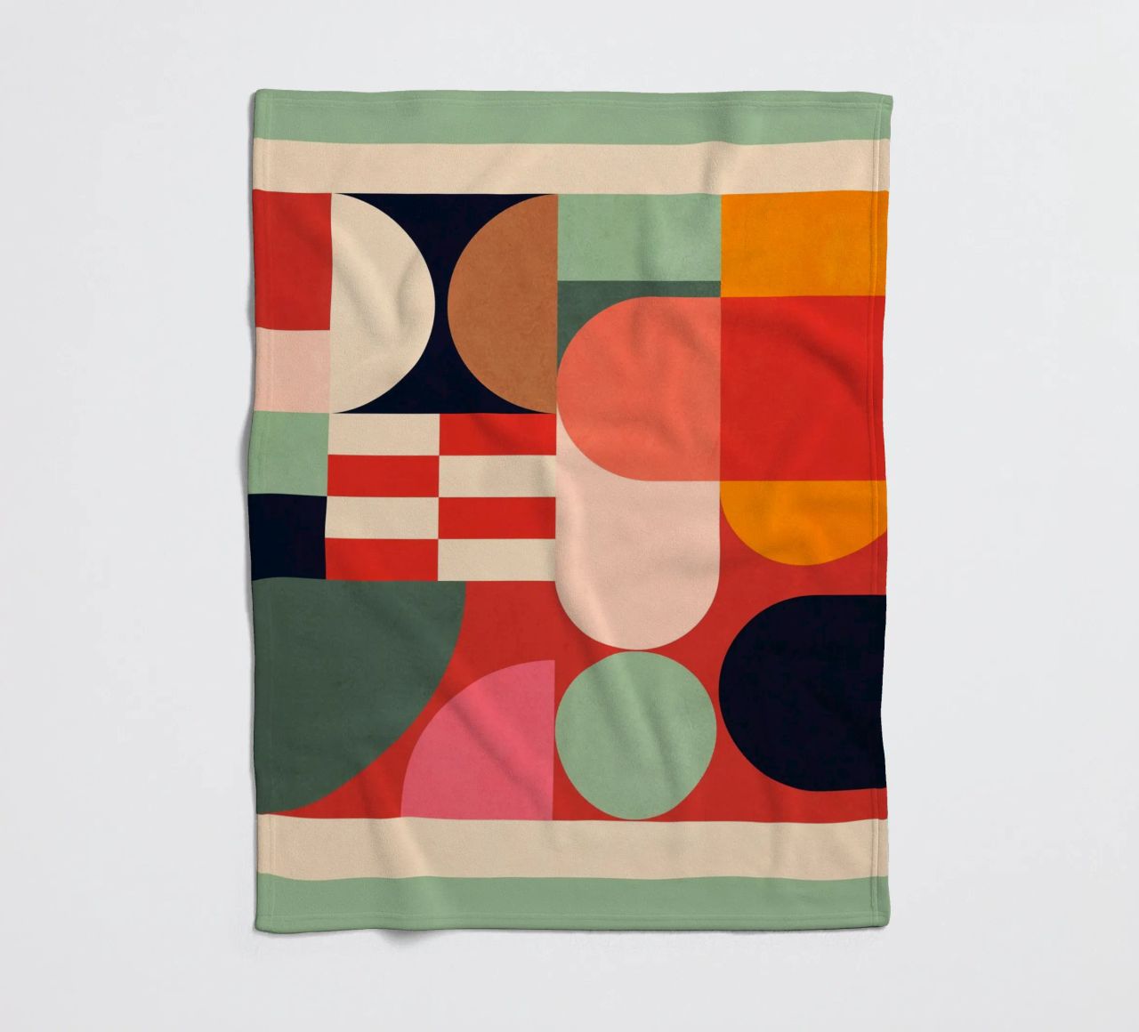Abstract Geometric Shapes 194 fleece blanket by Gaite