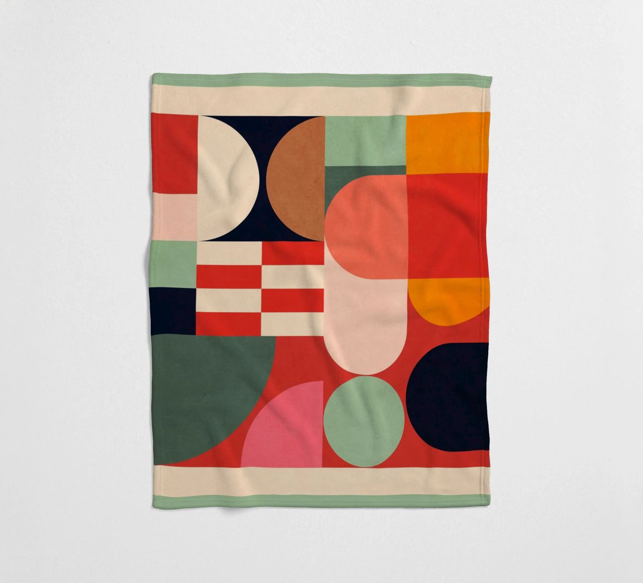 Abstract Geometric Shapes 194 fleece blanket by Gaite