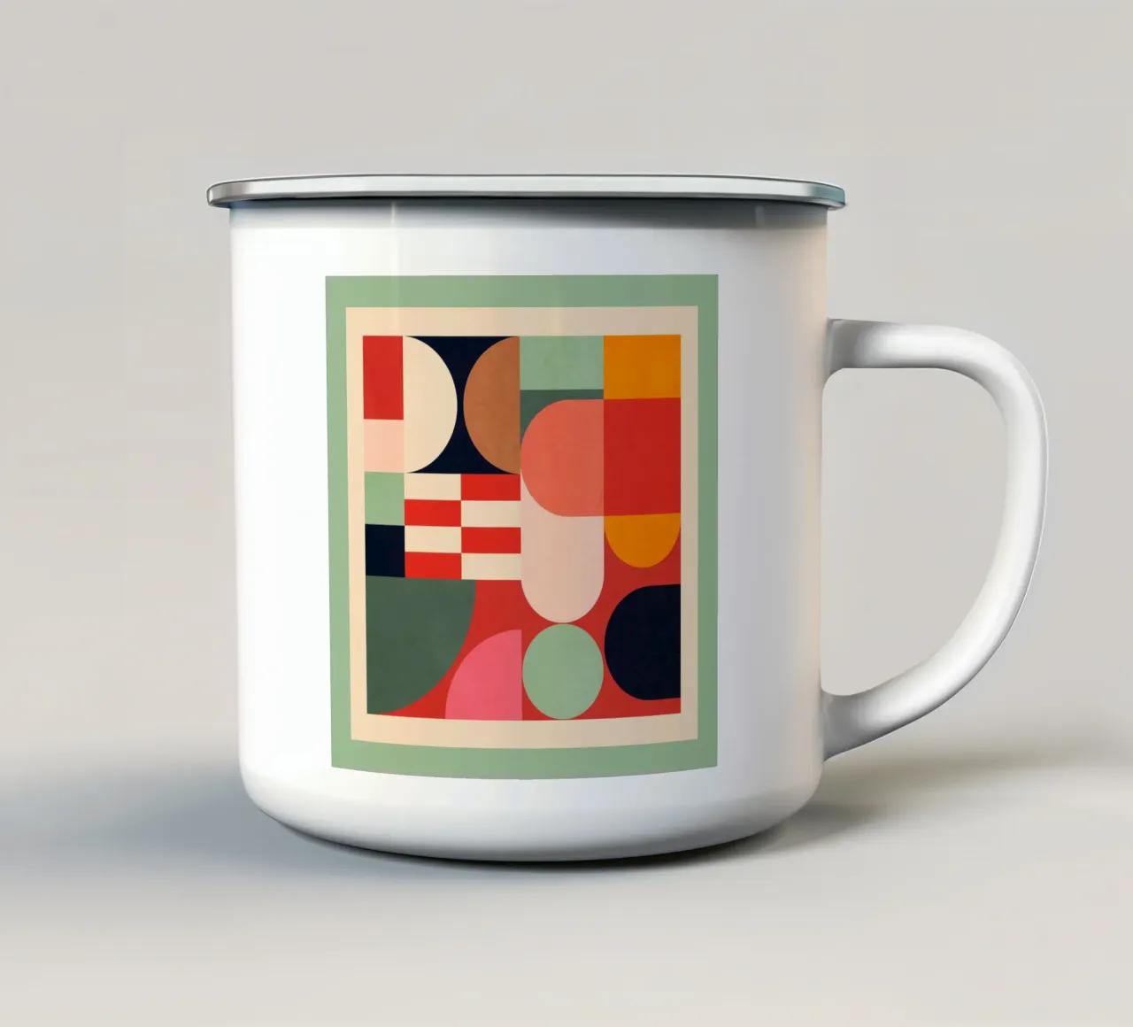 Forme geometriche astratte 194 tazza in smalto da Gaite