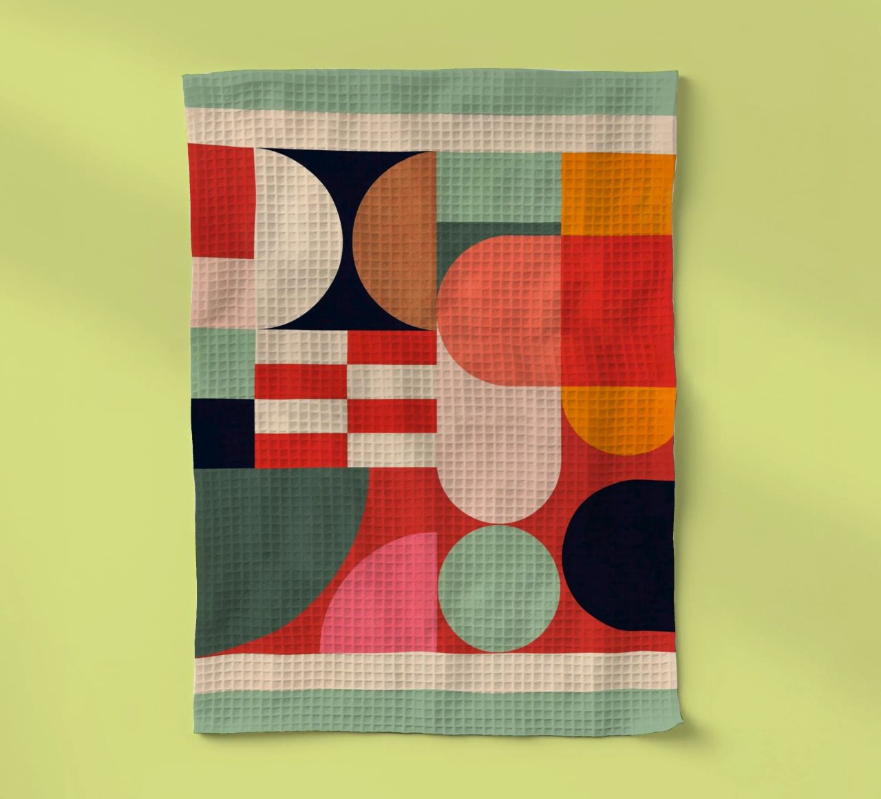 Abstract Geometric Shapes 194 tea towel by Gaite