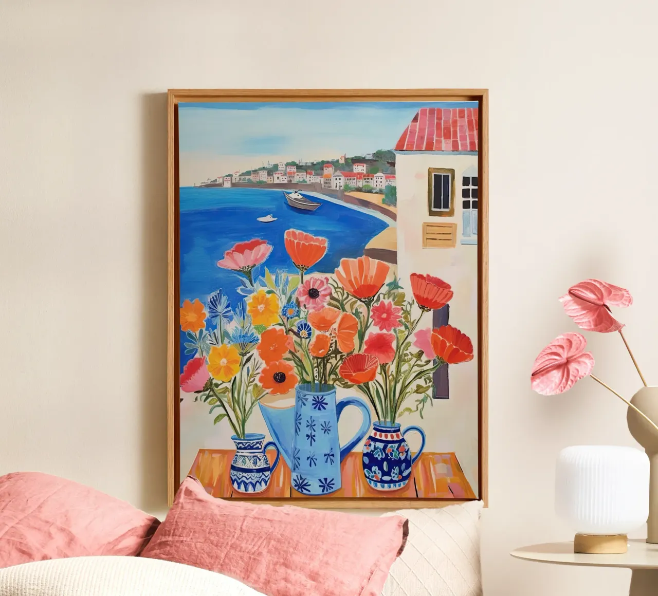Seaside Vista canvas met Baklijst van DaarbyN