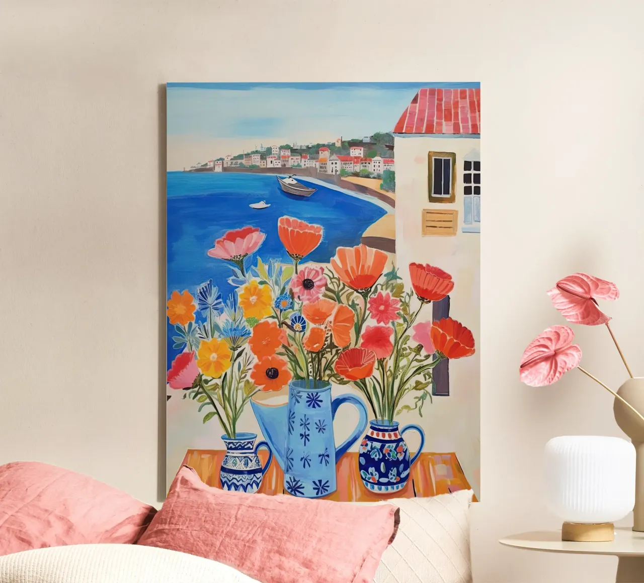 Seaside Vista canvas met Baklijst van DaarbyN