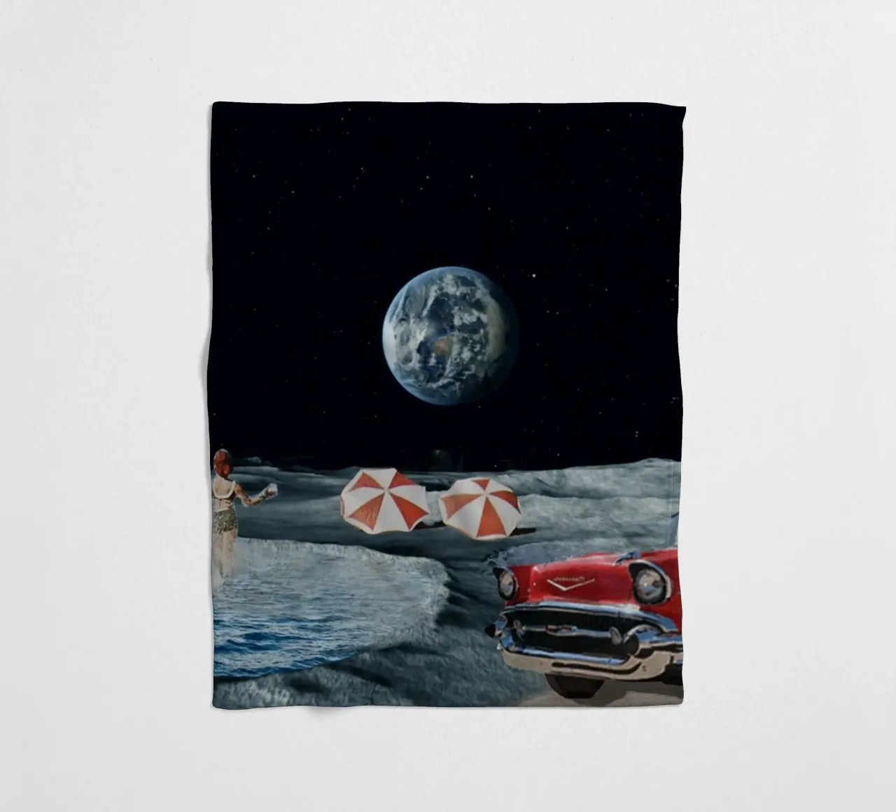 Chill in the Space fleece blanket by Urban Art Draw