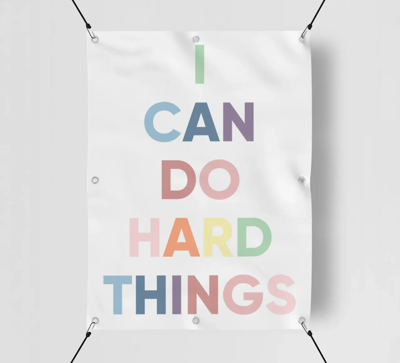 I Can Do Hard Things, Affirmation Rainbow Print pvc cover by Little Lola