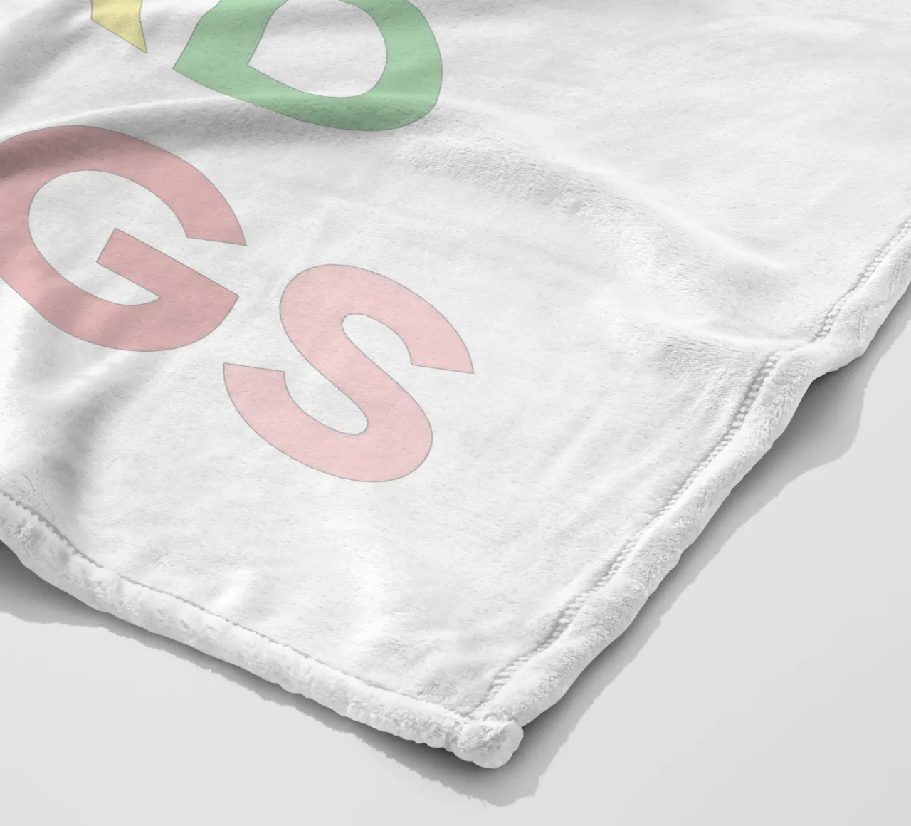 I Can Do Hard Things, Affirmation Rainbow Print fleece blanket by Little Lola