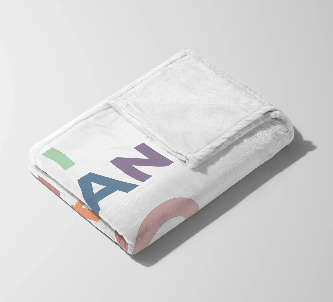 I Can Do Hard Things, Affirmation Rainbow Print fleece blanket by Little Lola