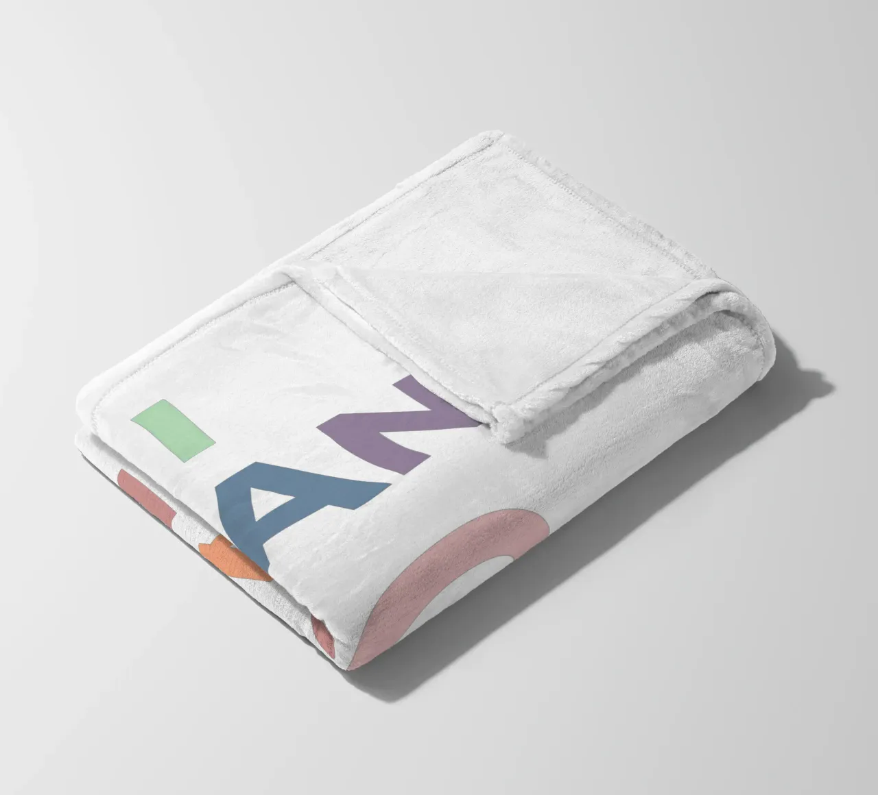 I Can Do Hard Things, Affirmation Rainbow Print fleece blanket by Little Lola