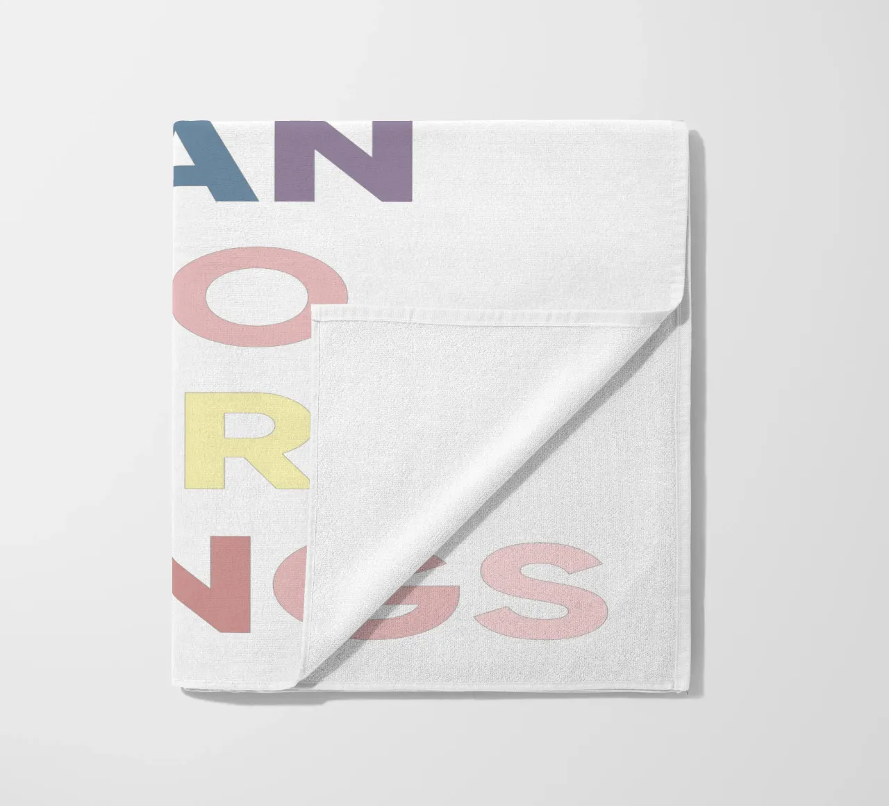 Je peux faire des choses difficiles, Affirmation Rainbow Print serviette de plage de Little Lola