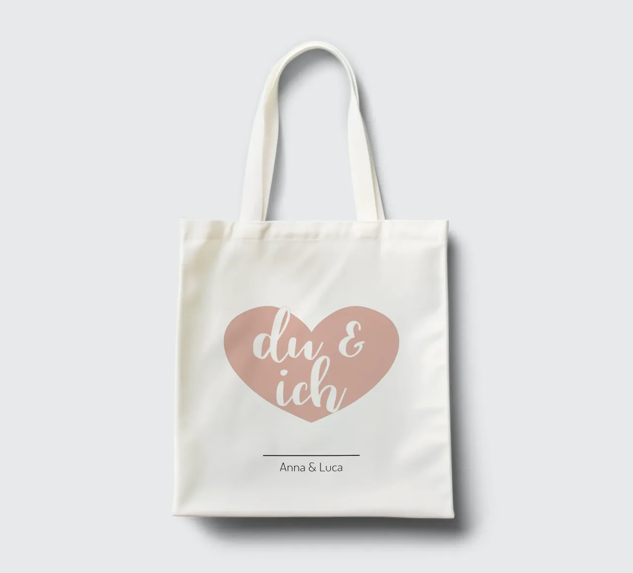 Du & Ich borsa in juta da WORTSPIEL
