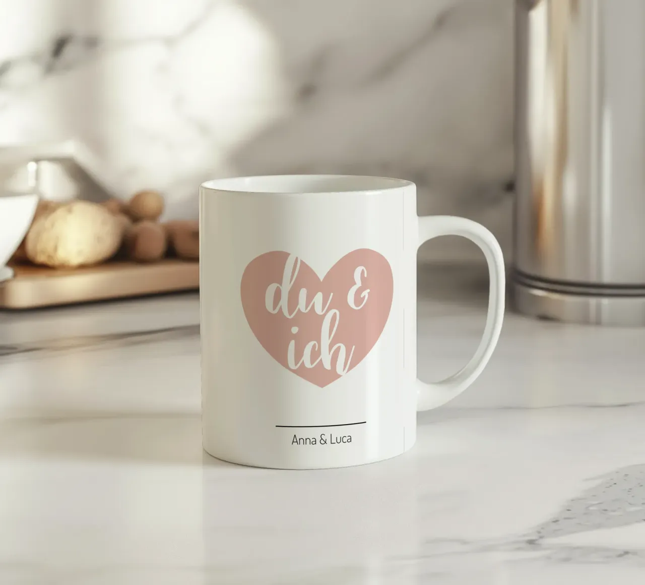 Du & Ich tazza in ceramica da WORTSPIEL