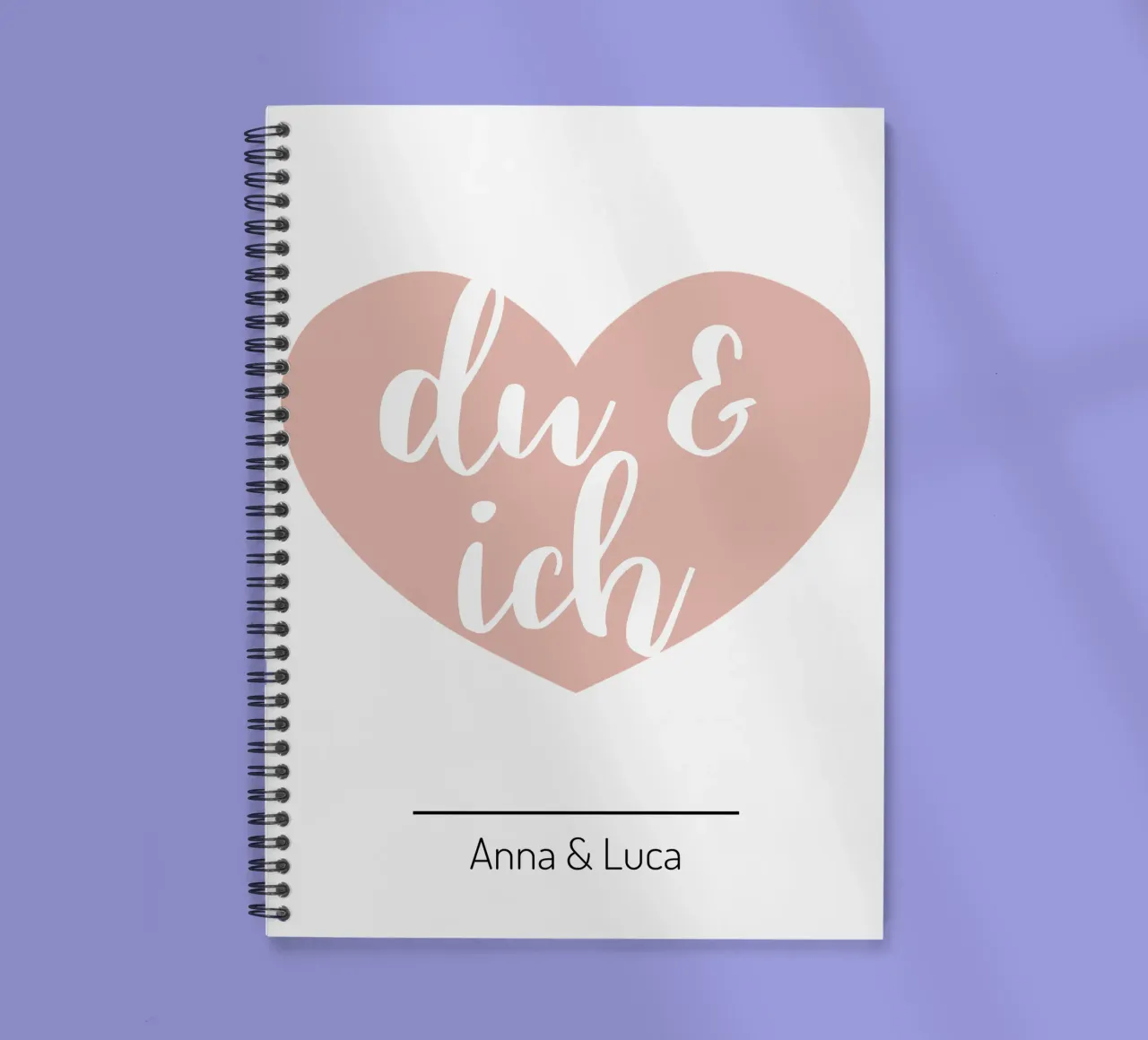Du & Ich spiral notebook by WORTSPIEL