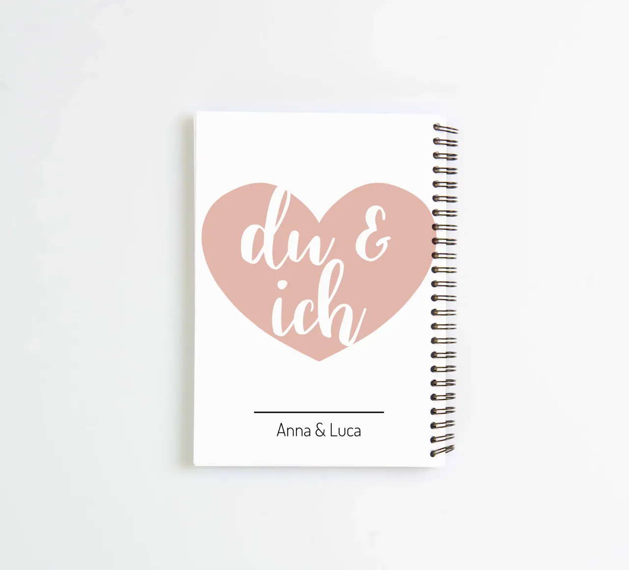 Du & Ich spiral notebook by WORTSPIEL