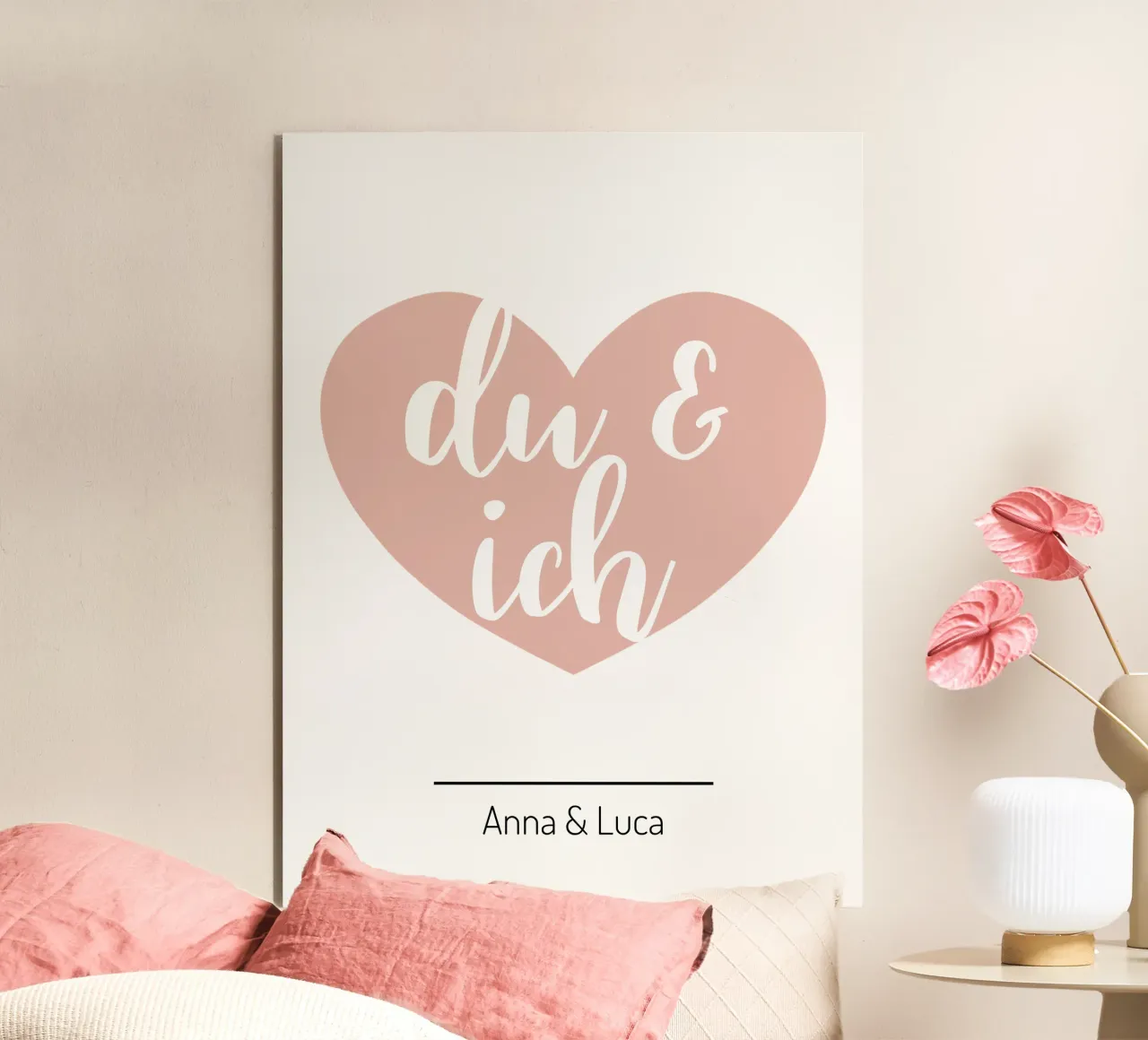 Du & Ich alluminio dibond da WORTSPIEL