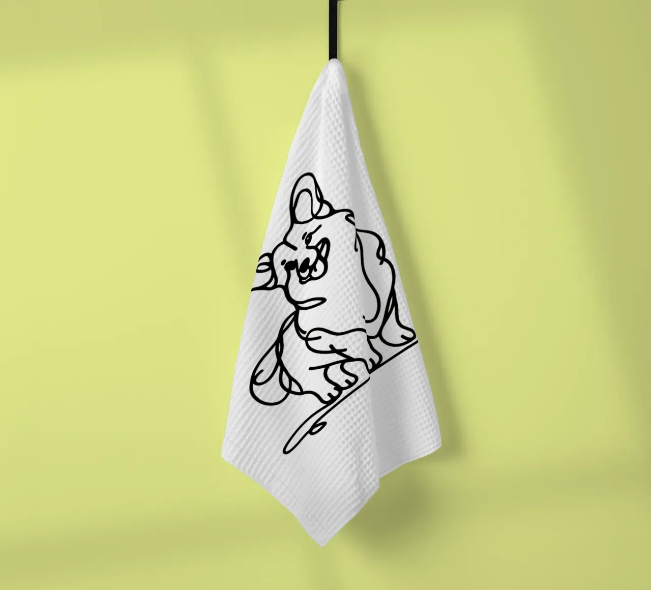 Corgi Dog Line Art Drawing torchon de WijdevenDesign