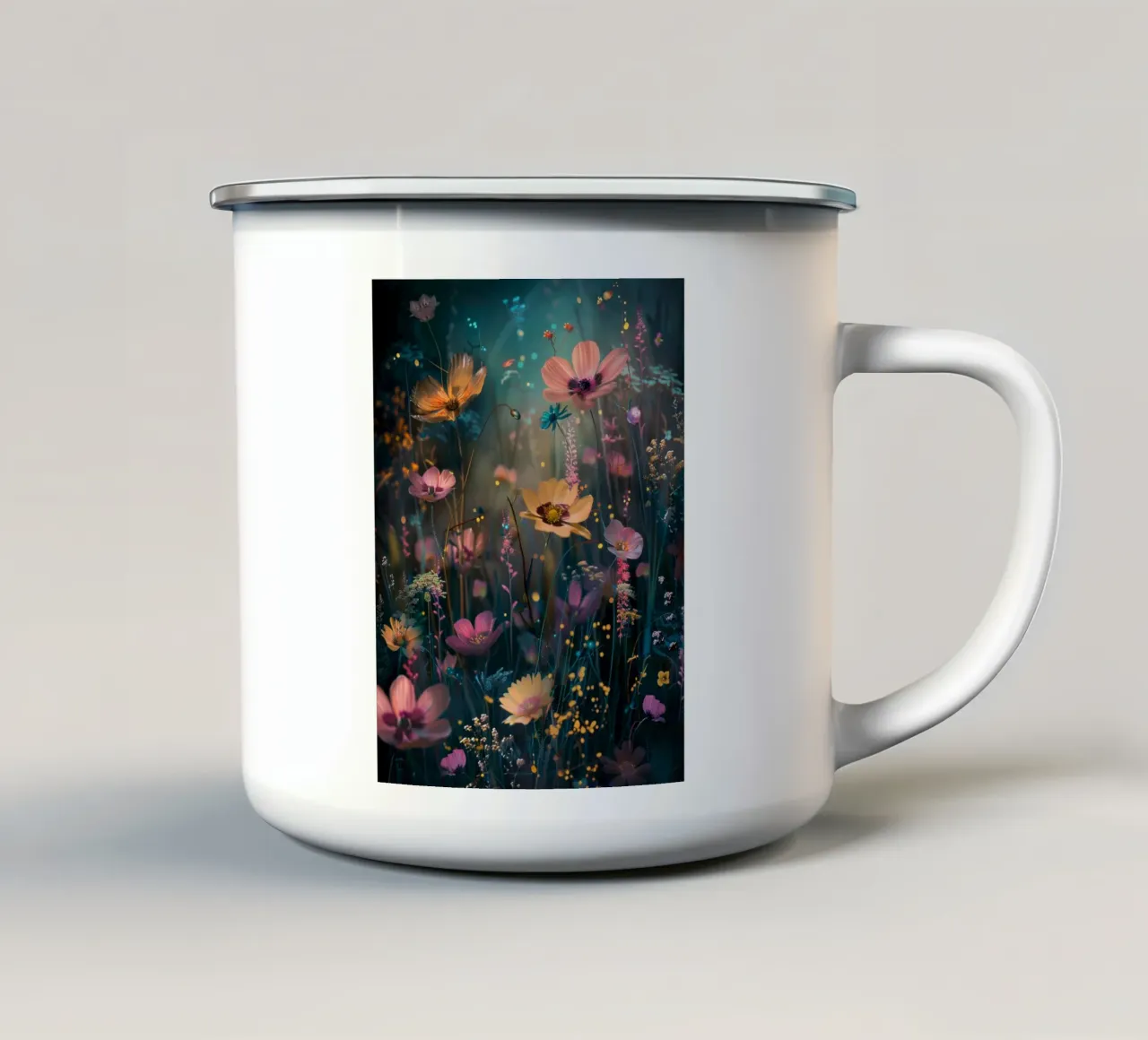 Flowers Meadow C tazza in smalto da Mateo