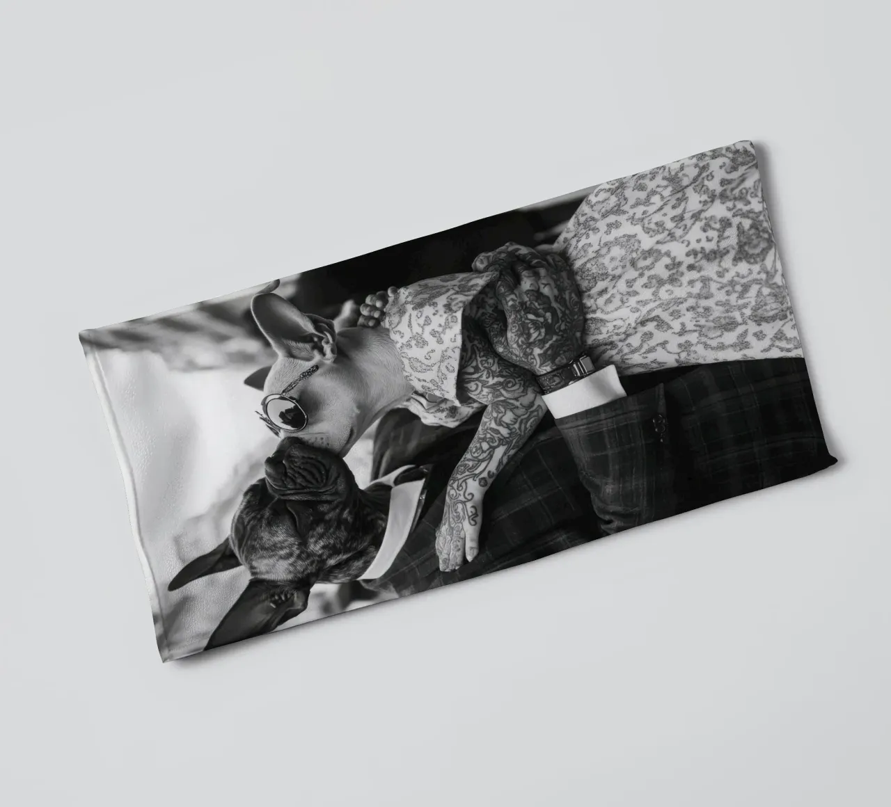 Elegant rendez-vous badhanddoek van Affiches Chien Originales – Dogland