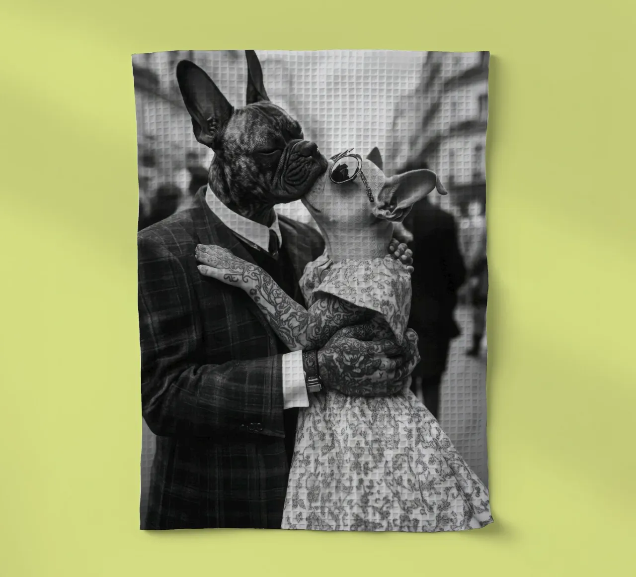 Rendez-vous élégant torchon de Affiches Chien Originales – Dogland