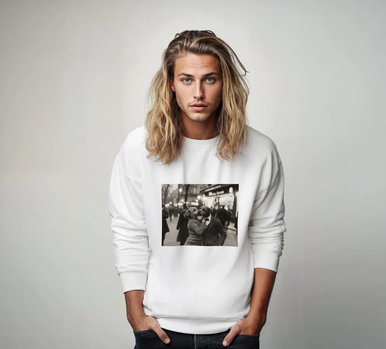 L'amore nella notte felpa da Affiches Chien Originales – Dogland