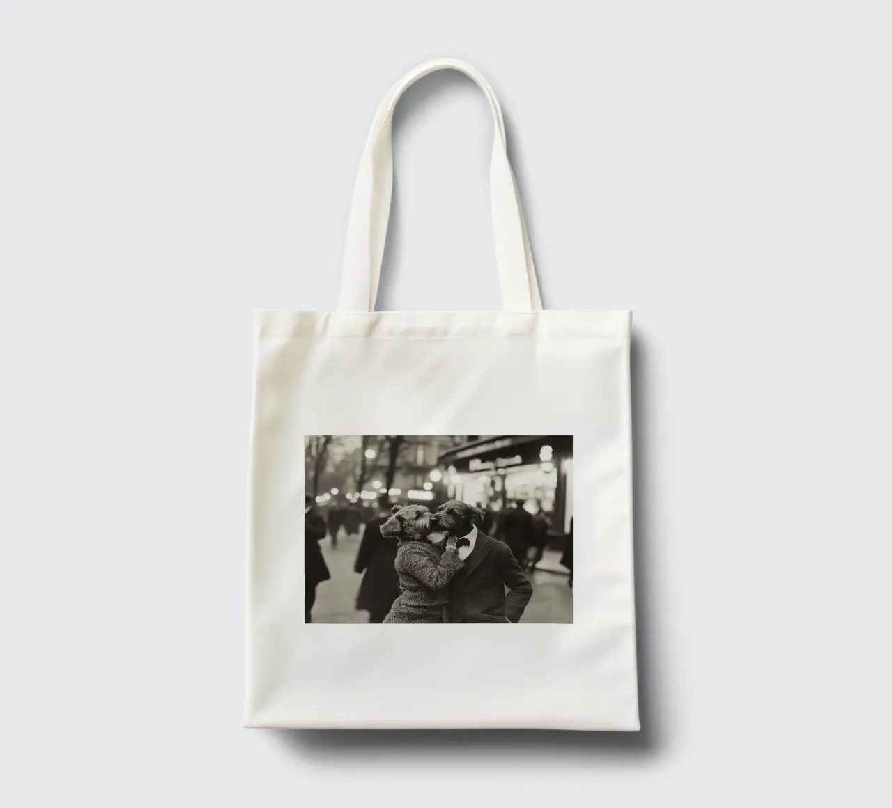 L'amore nella notte borsa in juta da Affiches Chien Originales – Dogland