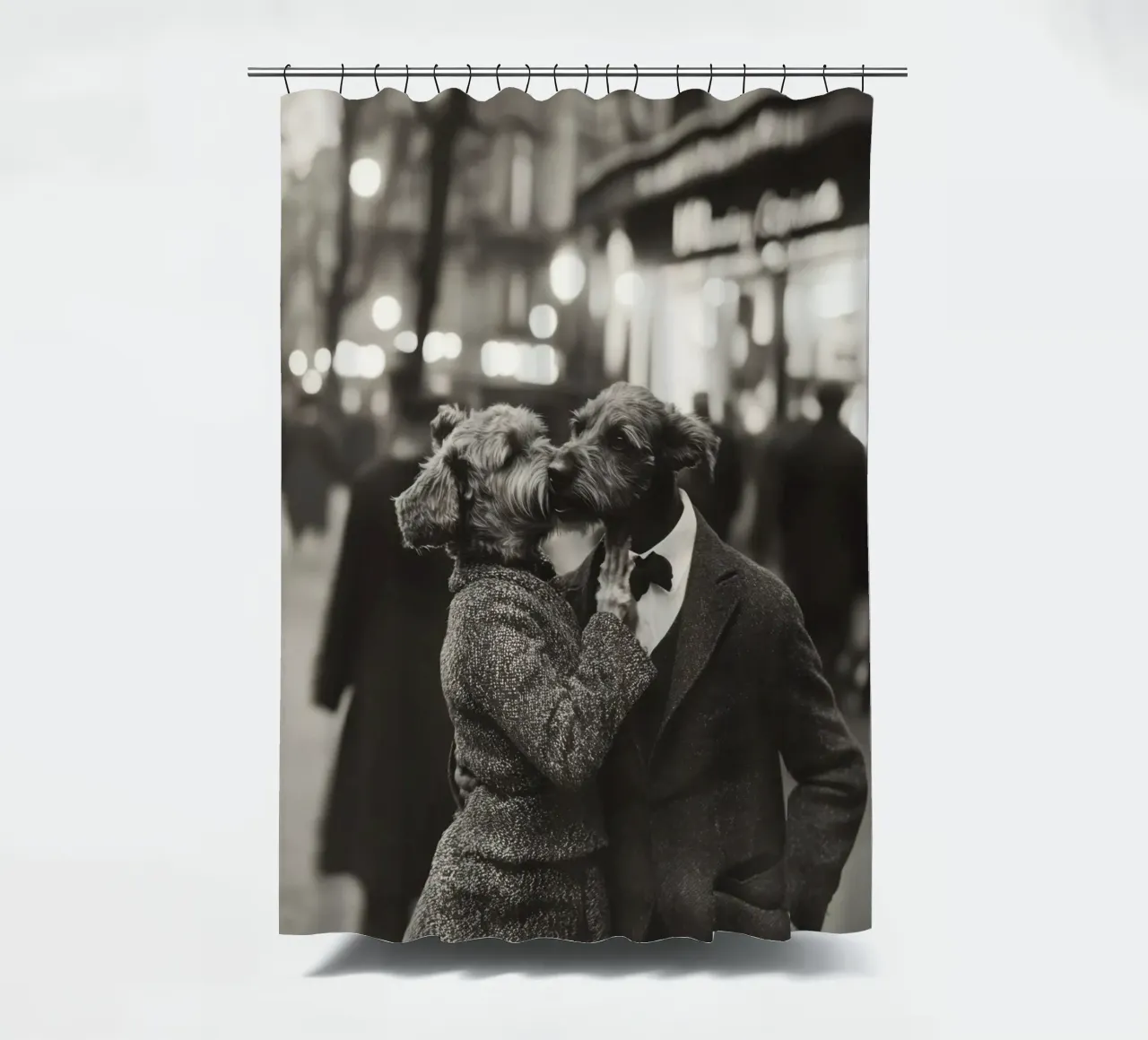 L'amore nella notte tenda da doccia da Affiches Chien Originales – Dogland