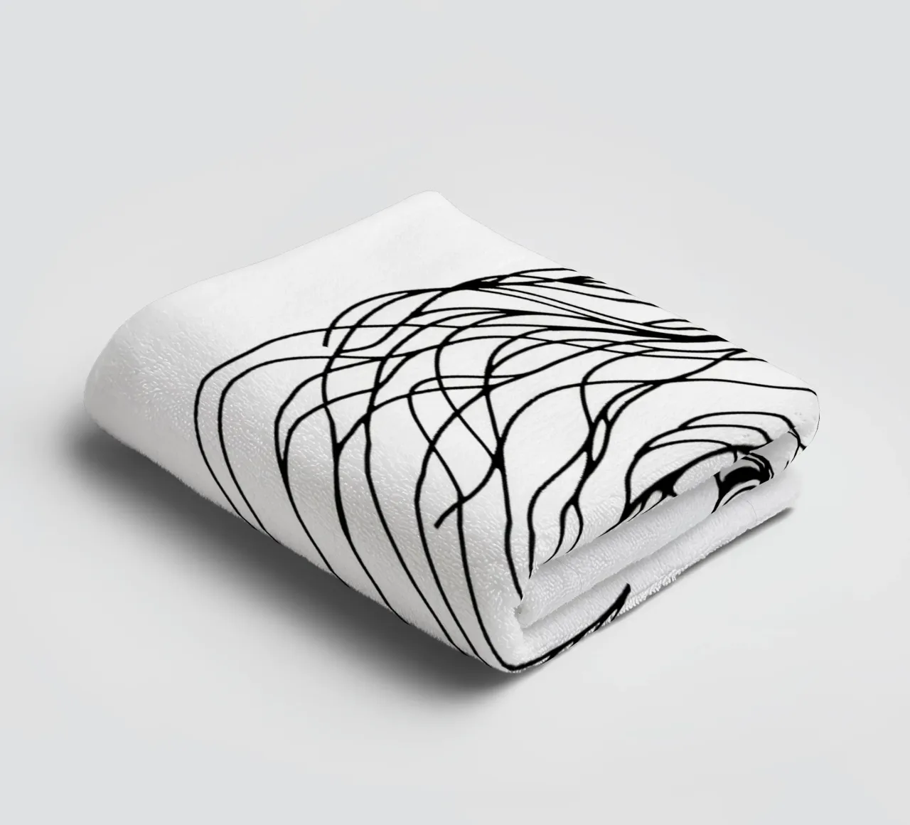 Chien Chow Chow Dessin au trait serviette de bain de WijdevenDesign
