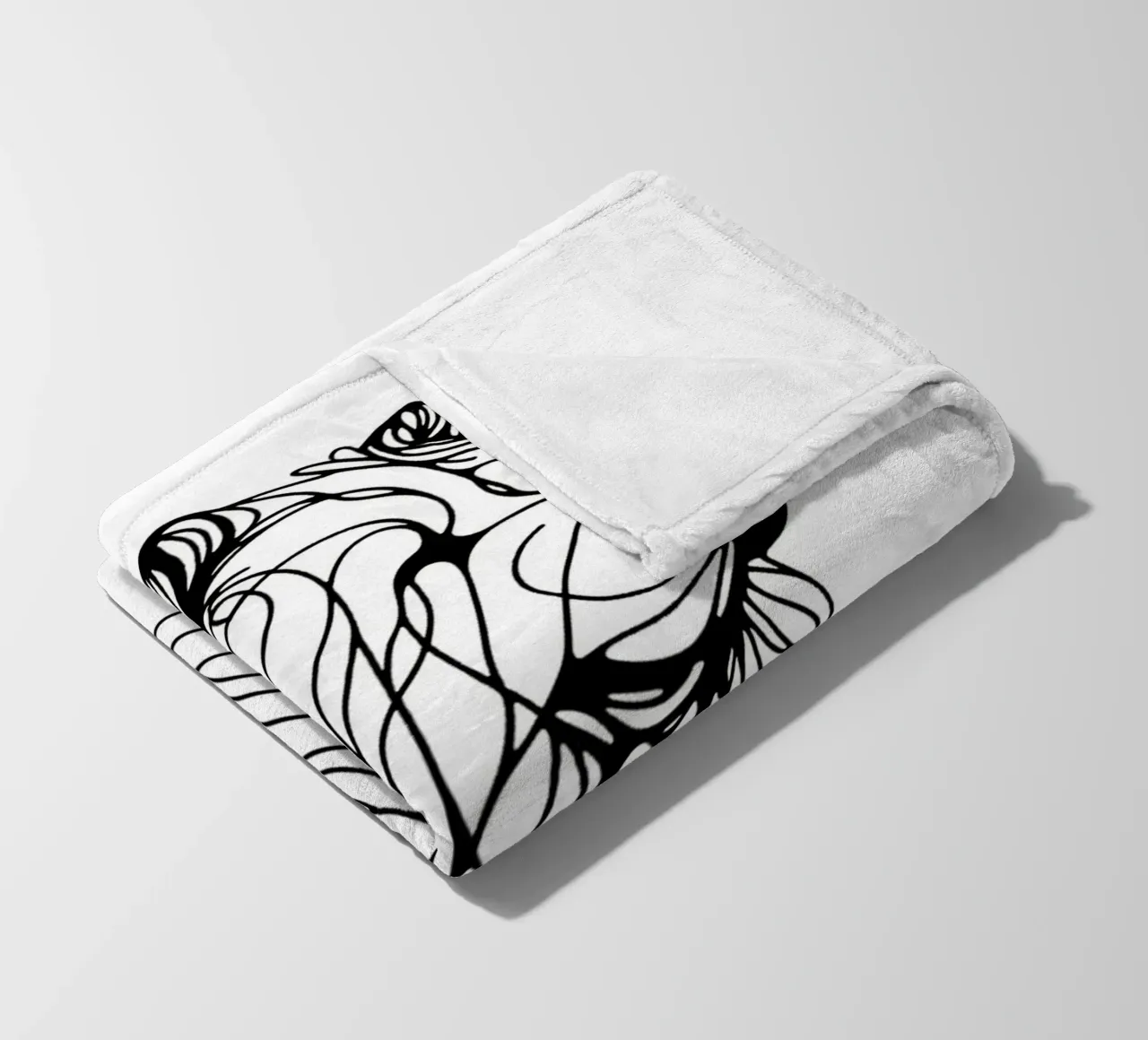 Chien Chow Chow Dessin au trait plaid polaire de WijdevenDesign