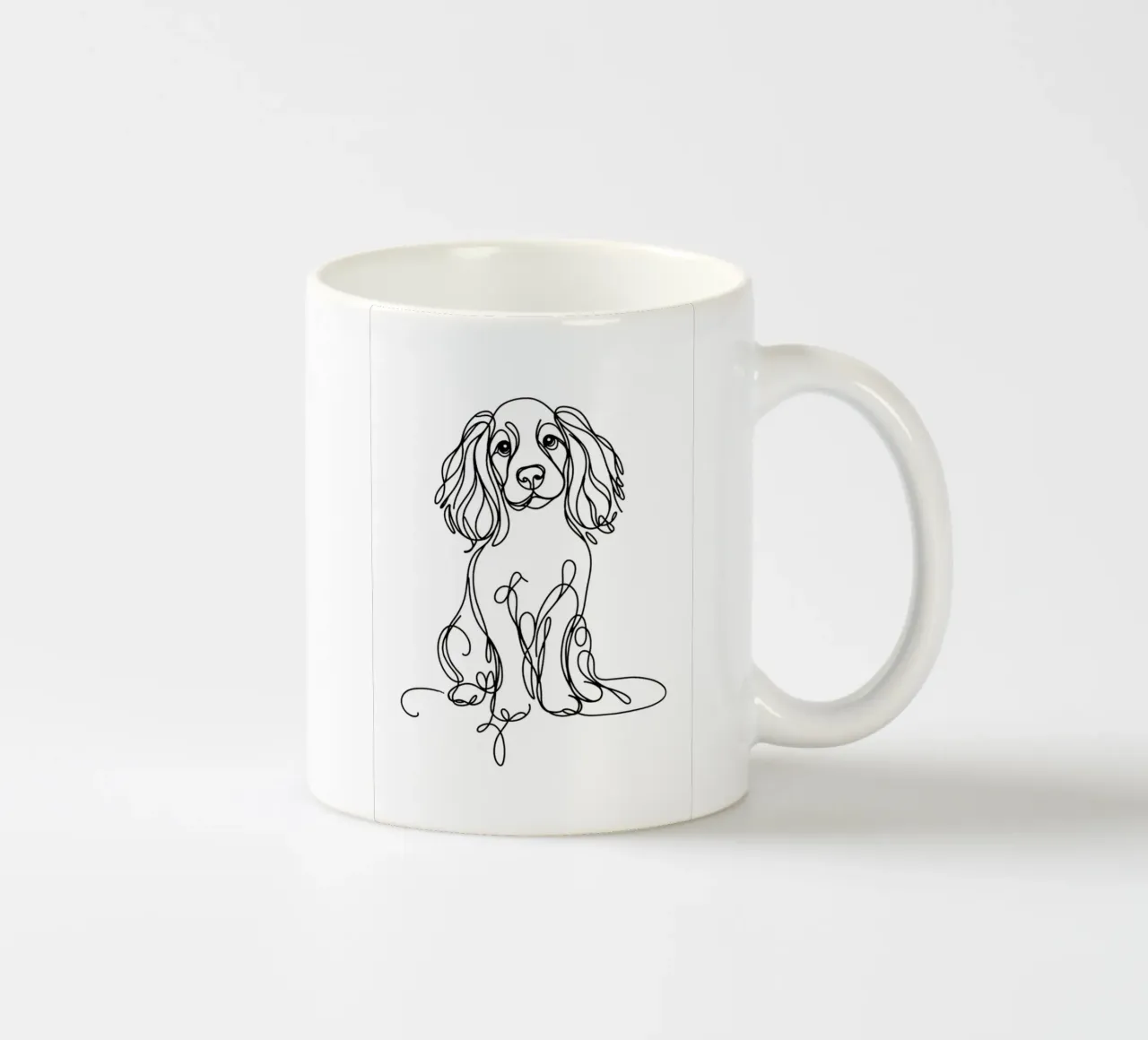 Disegno artistico lineare del cane Springer Spaniel tazza in ceramica da WijdevenDesign