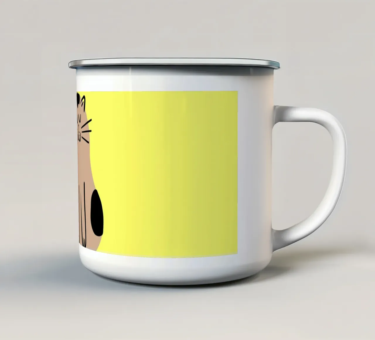 Silly Cat tazza in smalto da Dreamer10