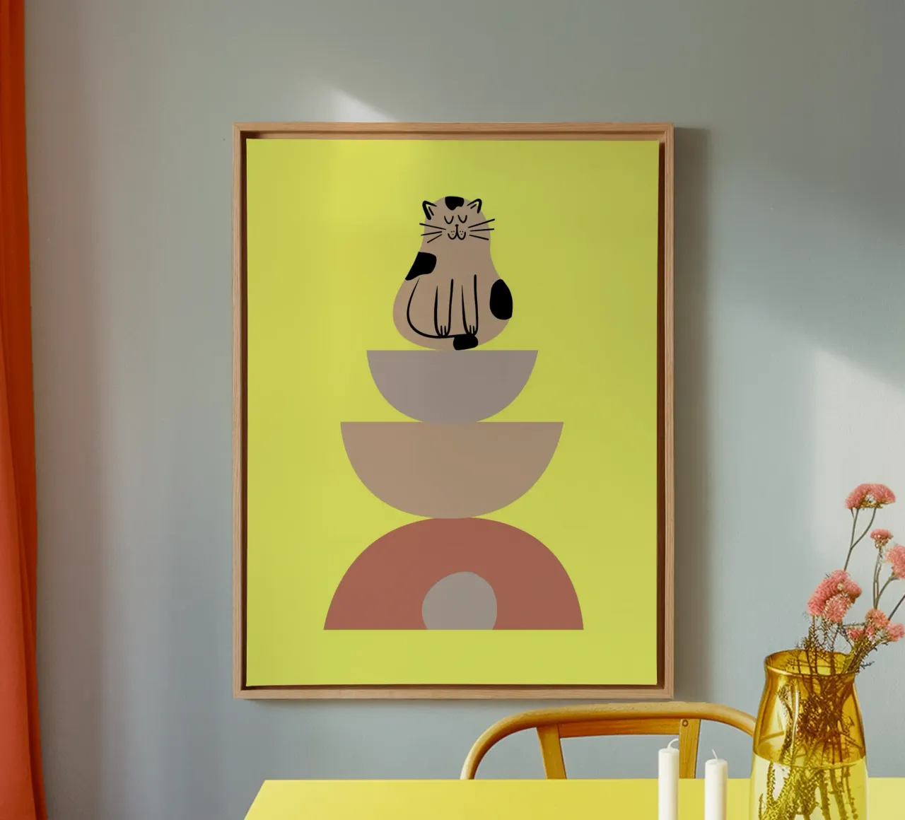 Silly Cat tela con Cornice a cassetta da Dreamer10