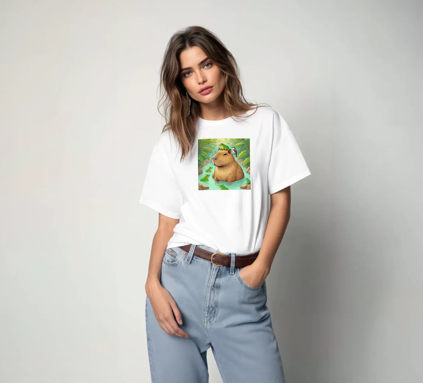 Capibara e amici t-shirt da FluffyToons