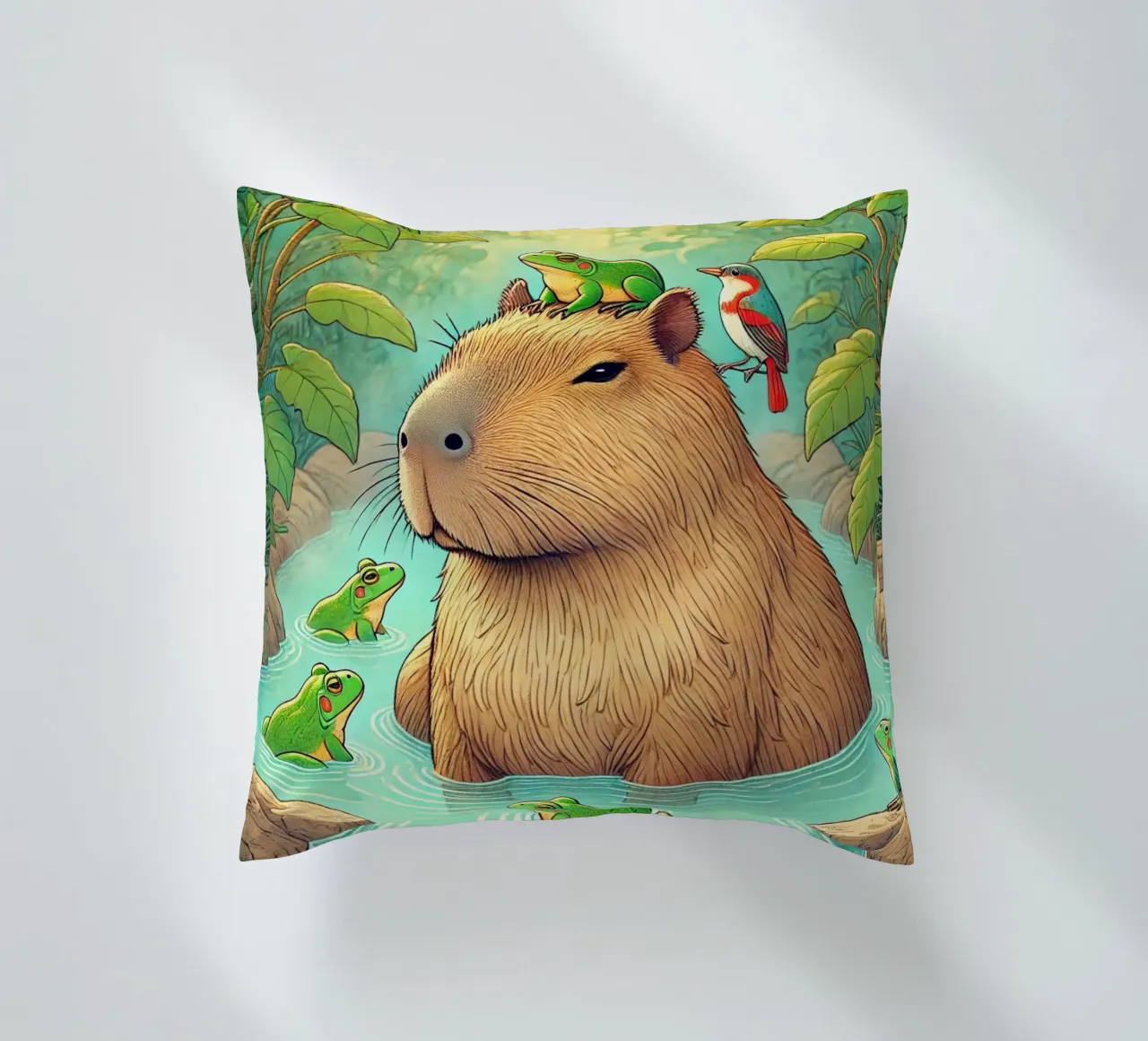 Capibara e amici cuscino da FluffyToons